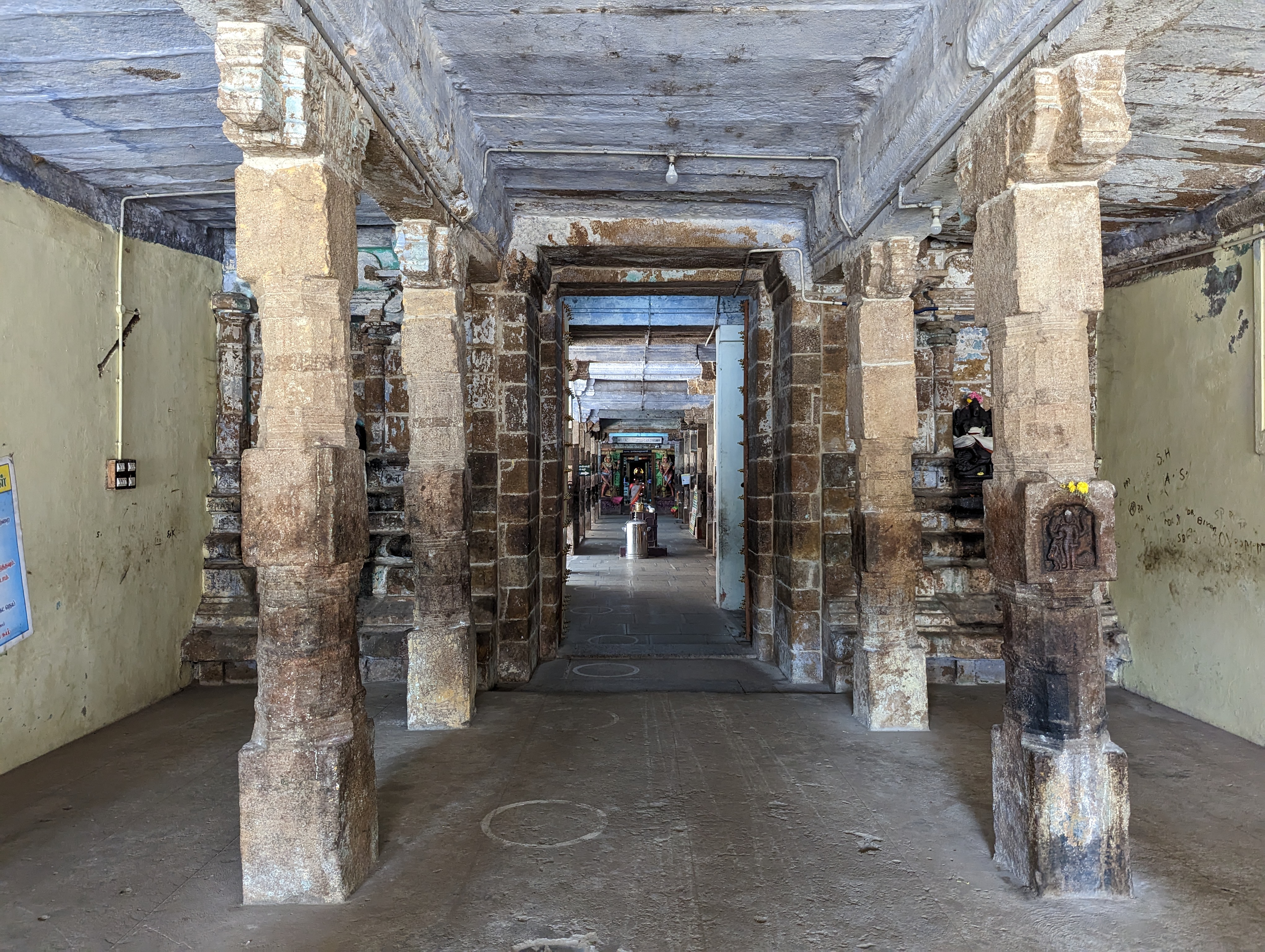 '

We're entering the mandapas or porches leading to the shrine.