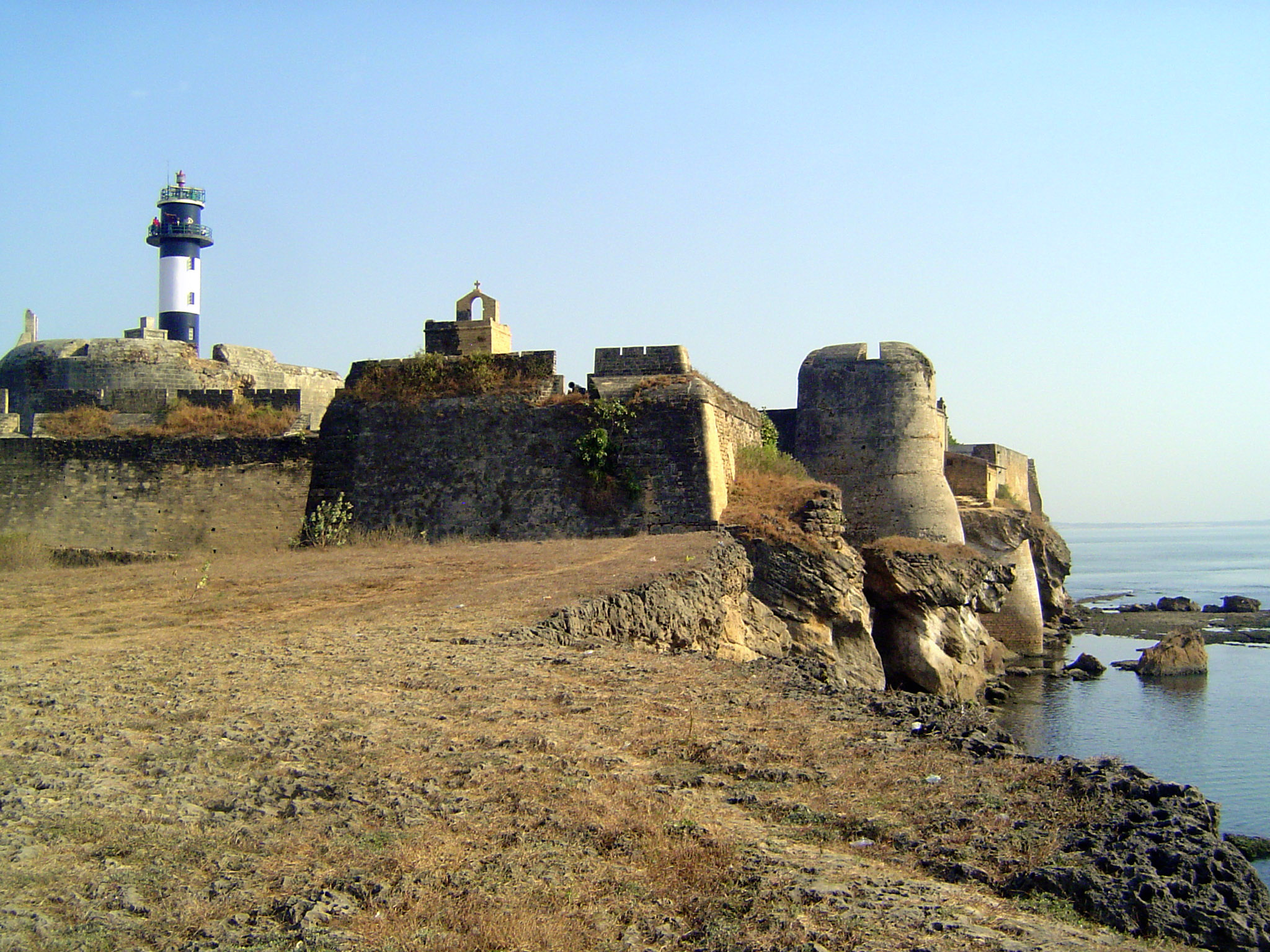 The third bastion, St. Philip'; the wall at the far right is part of St. James chapel, coming up soon.
