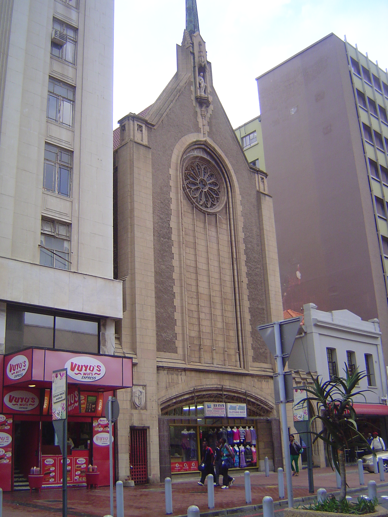How's this for something different? It's a functioning church, St. Mary's Anglican cathedral, rebuilt after a fire in 1895. The facade here