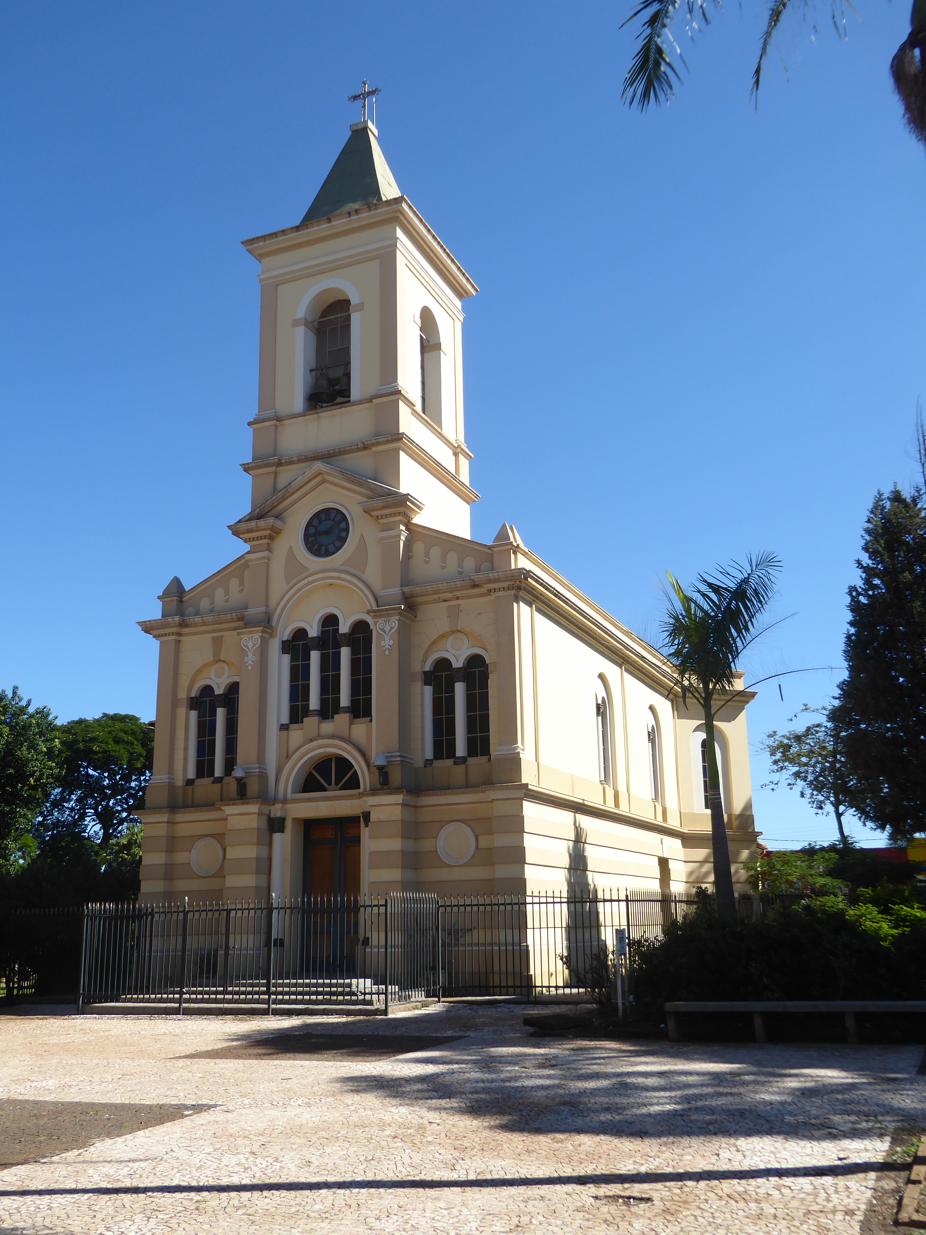 Church in the town plaza.