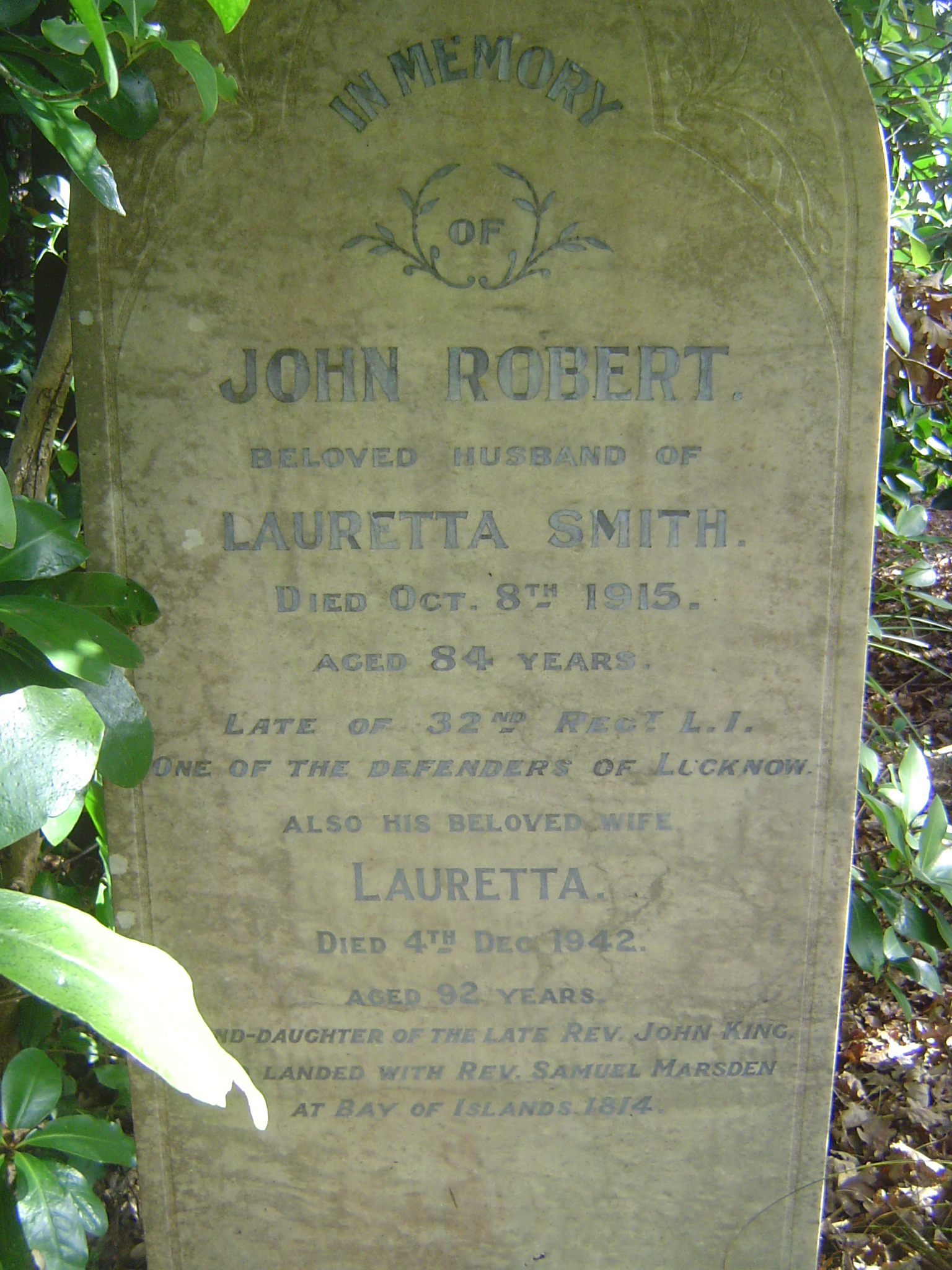 Ever wonder what happened to survivors of the Indian Mutiny? Here's one who lived for another 58 years before dying in Auckland. His widow,