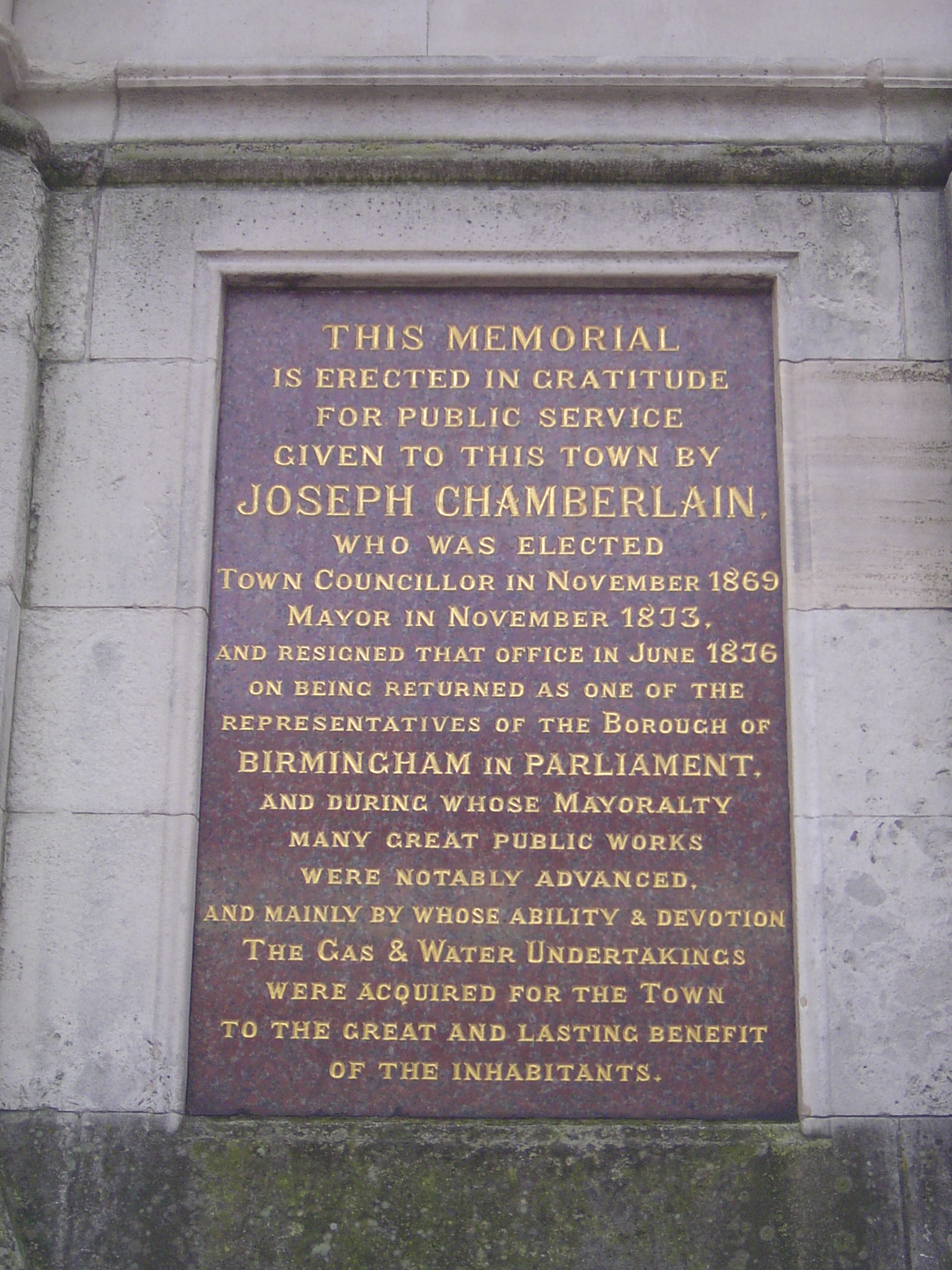 Plaque on the monument.