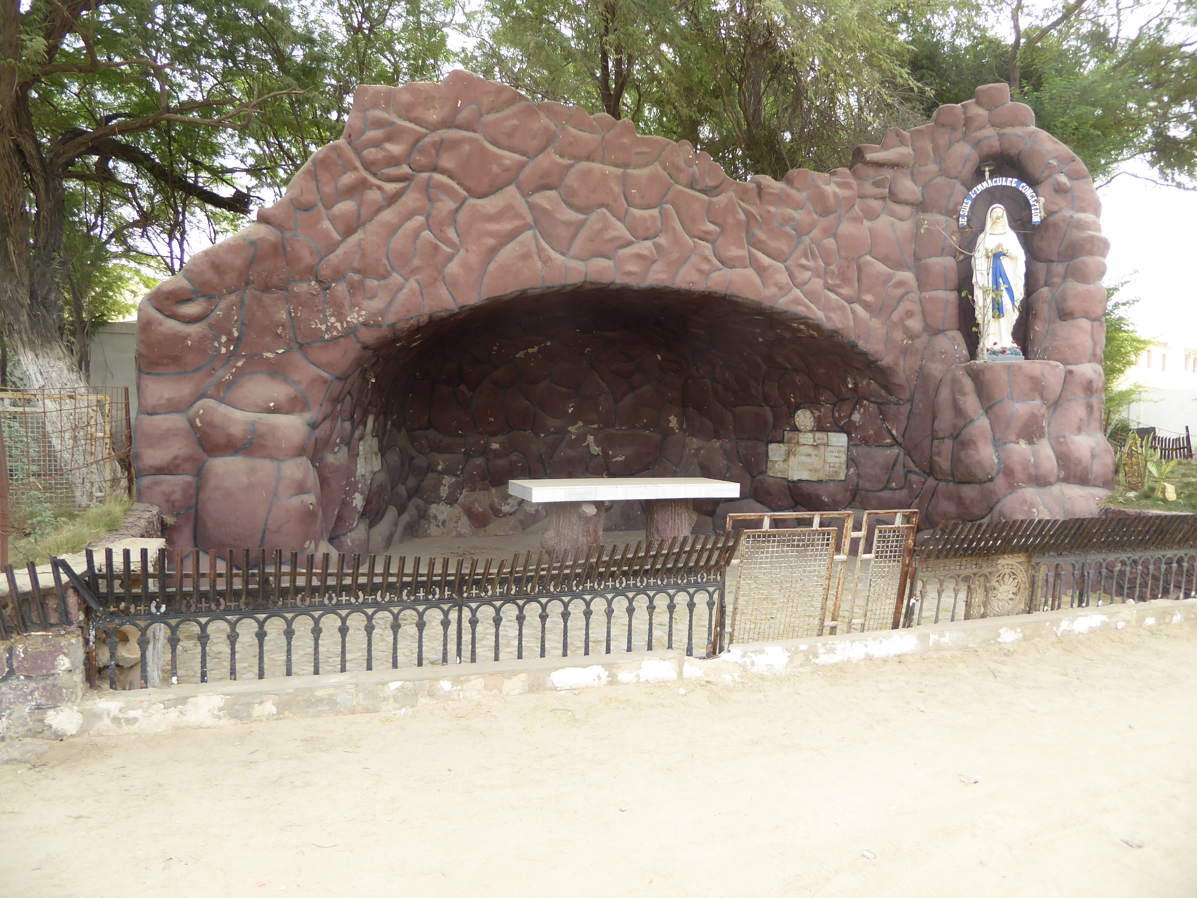 It has its own Lourdian grotto.