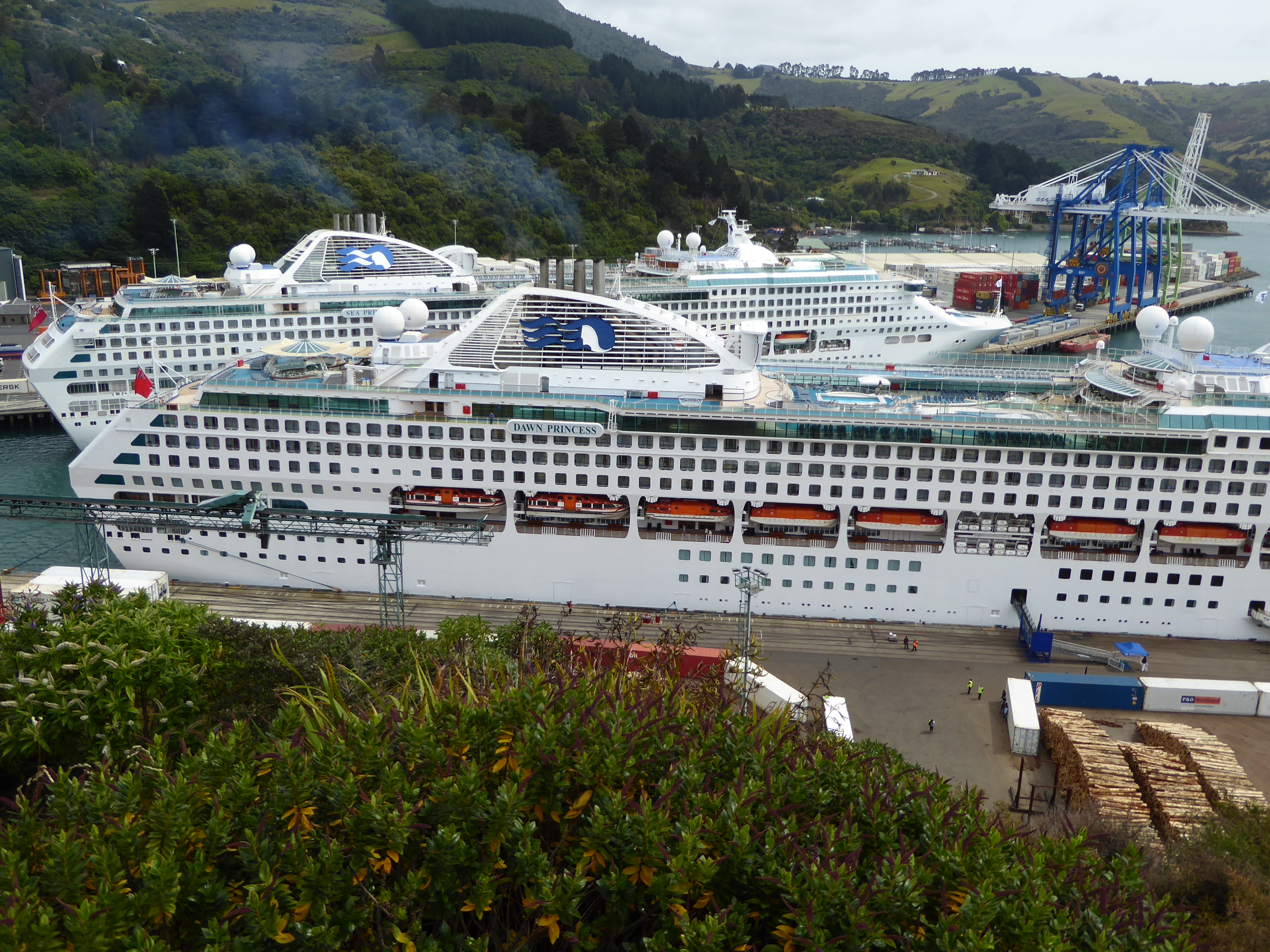 Here today, gone tomorrow. Note the log piles at the lower right: another major export.