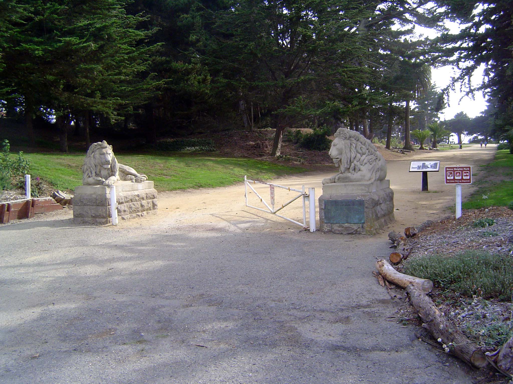 Atop the hill was Sutro Park, donated by Adolph Sutro, the would-be savior of the Comstock Lode, a mayor of San Francisco, and eventually a