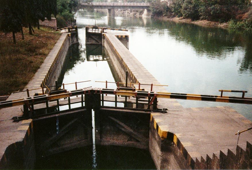 The canals are fitted with locks.