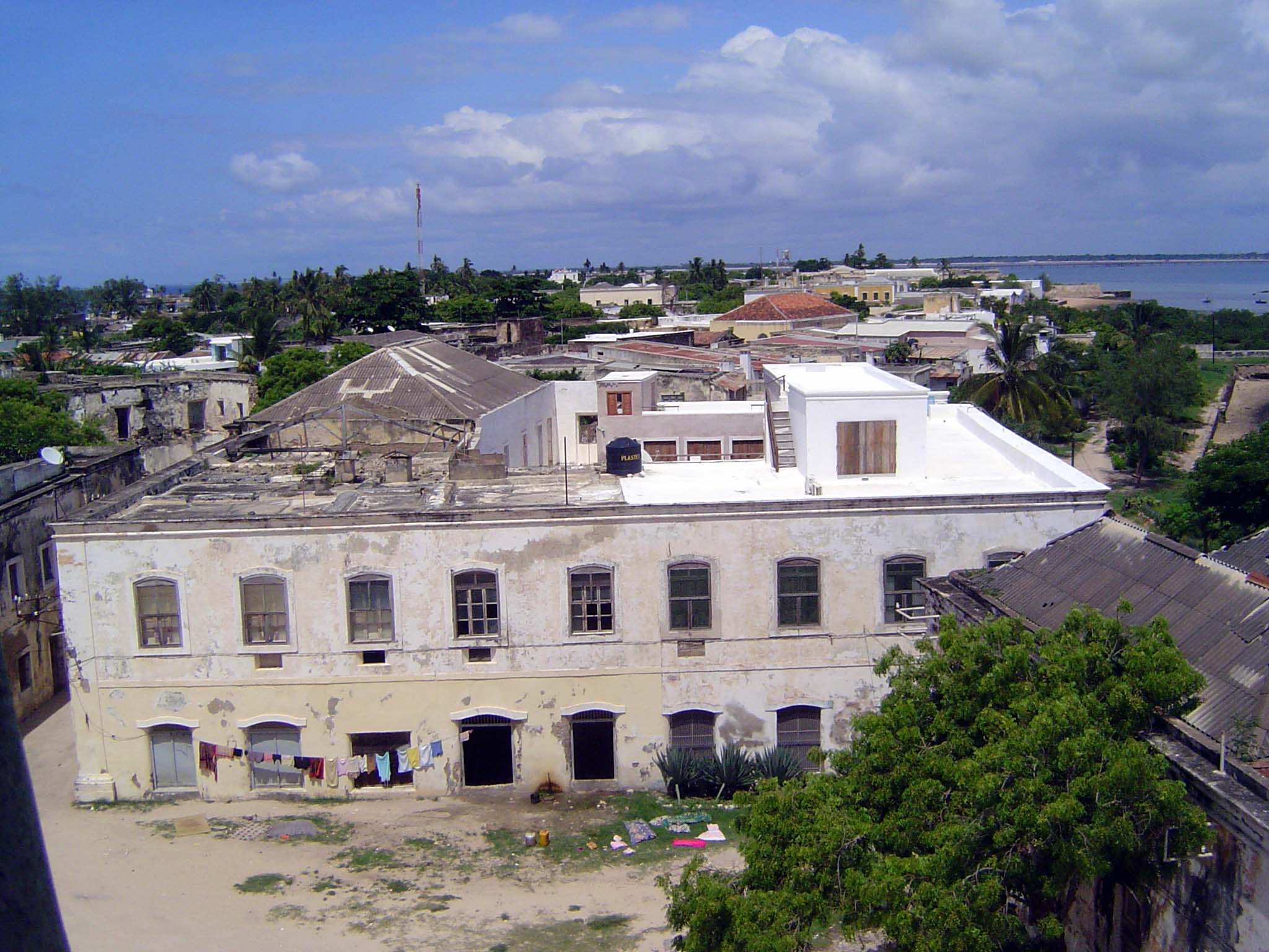 The view directly south.