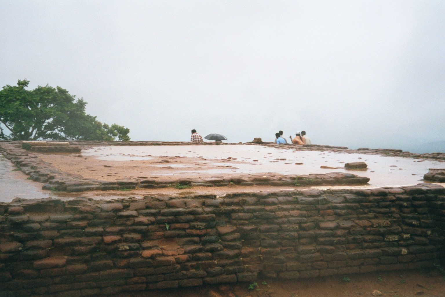 Up top, not much is left after 1,500 years.