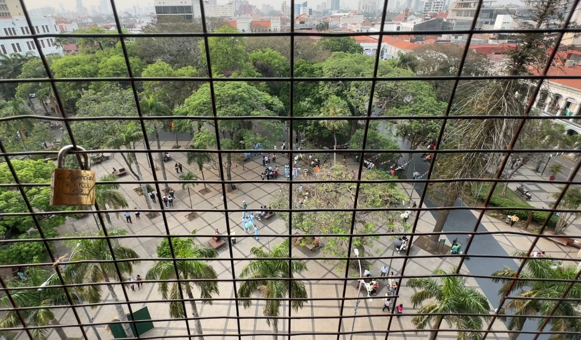 Plus, of course, the view of the plaza from the church tower.  Plazas exist in every town I visited.  Thank the Laws of the Indies 1573.   O