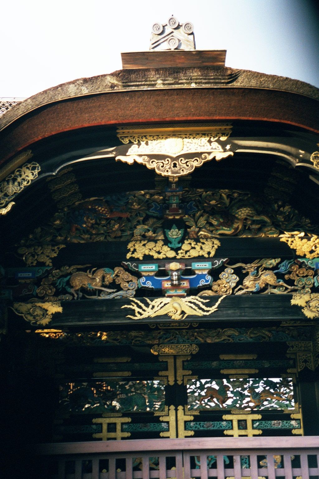 Chinoiserie, a la Japonais: this is a detail from the permanently closed southern gate to the temple.