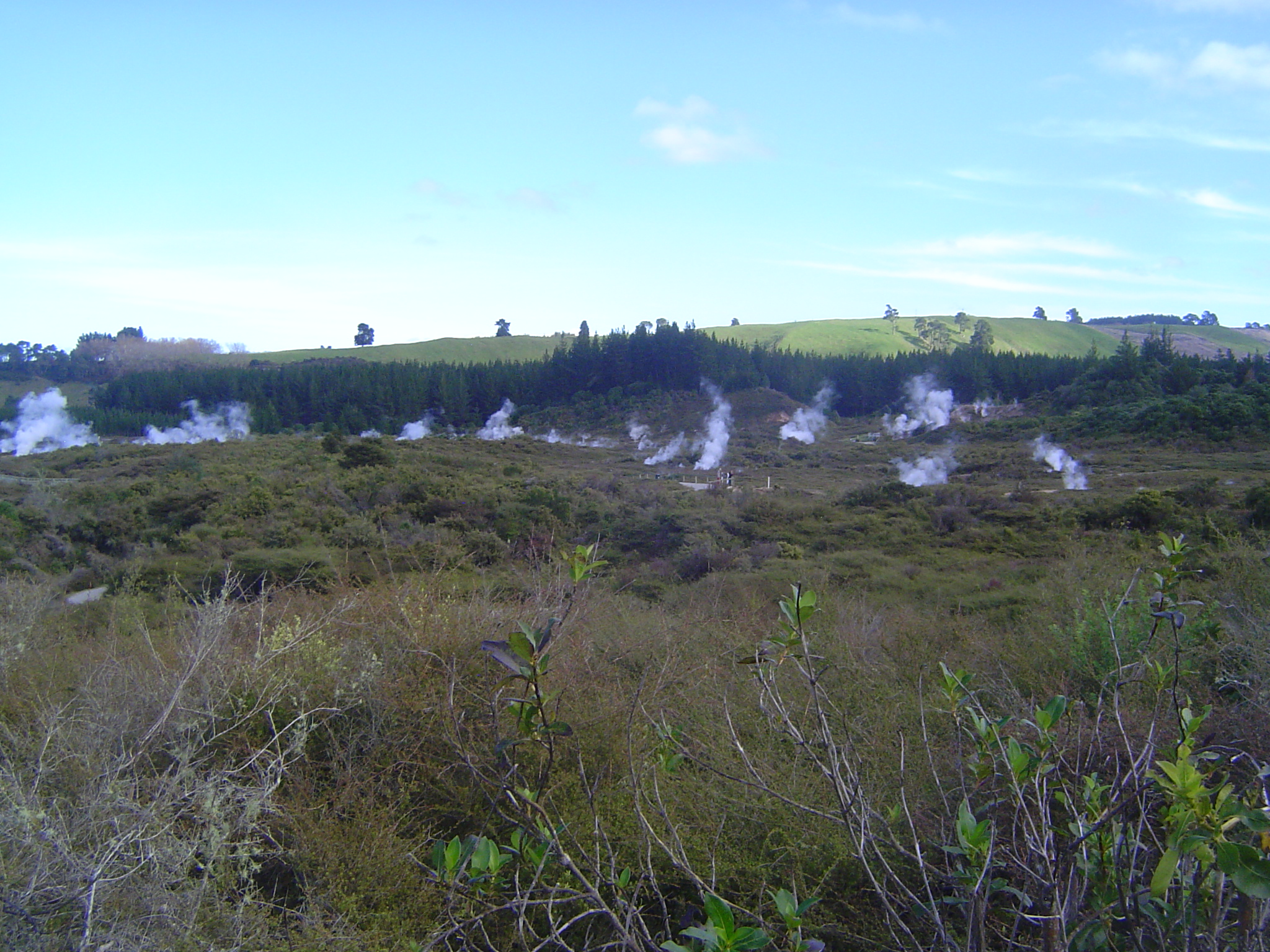 We're a mile to the west and looking over the Craters of the Moon. Odd name, but we're not in charge. Funny thing, the ground here was forme