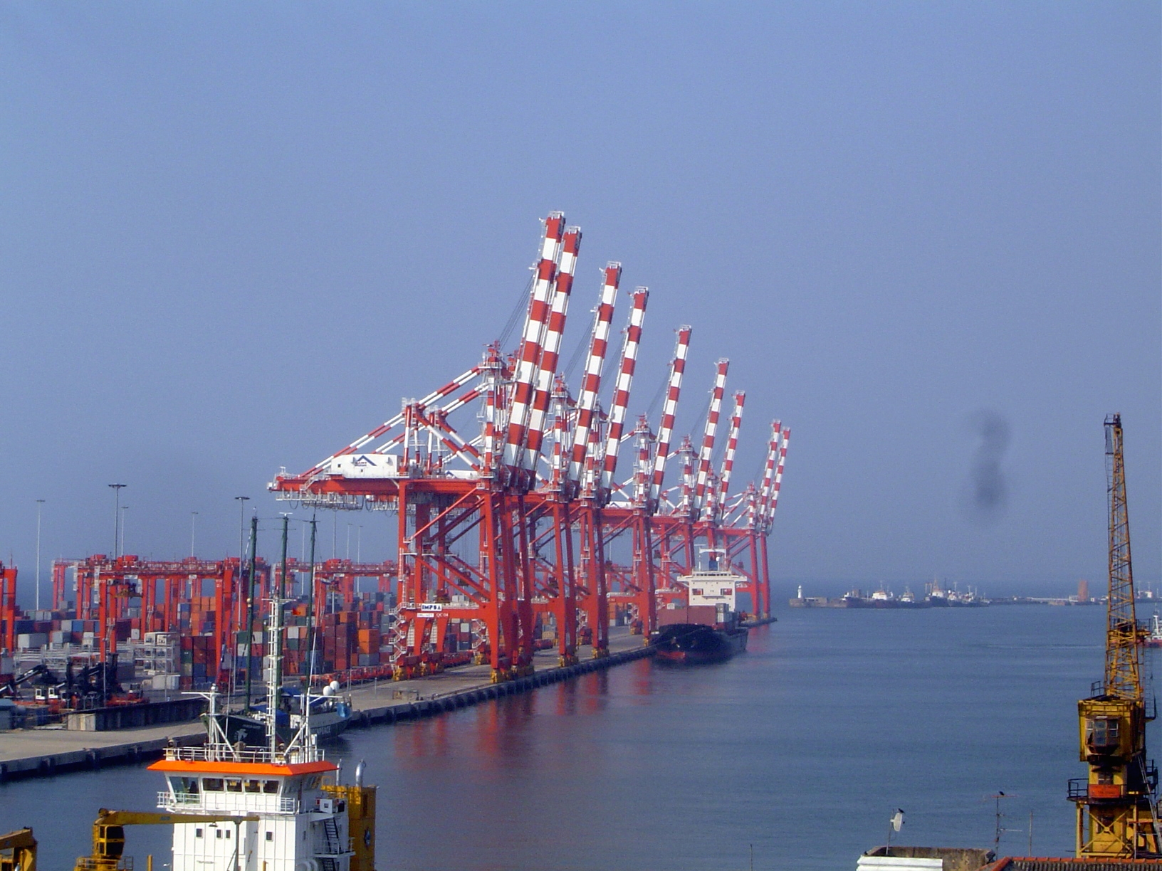 Colombo not only handles domestic exports but transships a lot of Indian cargo, which comes here in small vessels because India's few deepwa