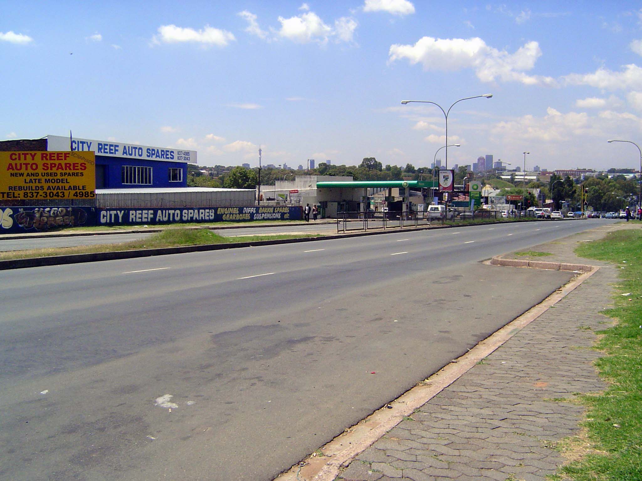 We haven't gone anywhere. We just stepped out of the park for a look at Main Reef Road, which runs into the city as Commissioner Street, lon