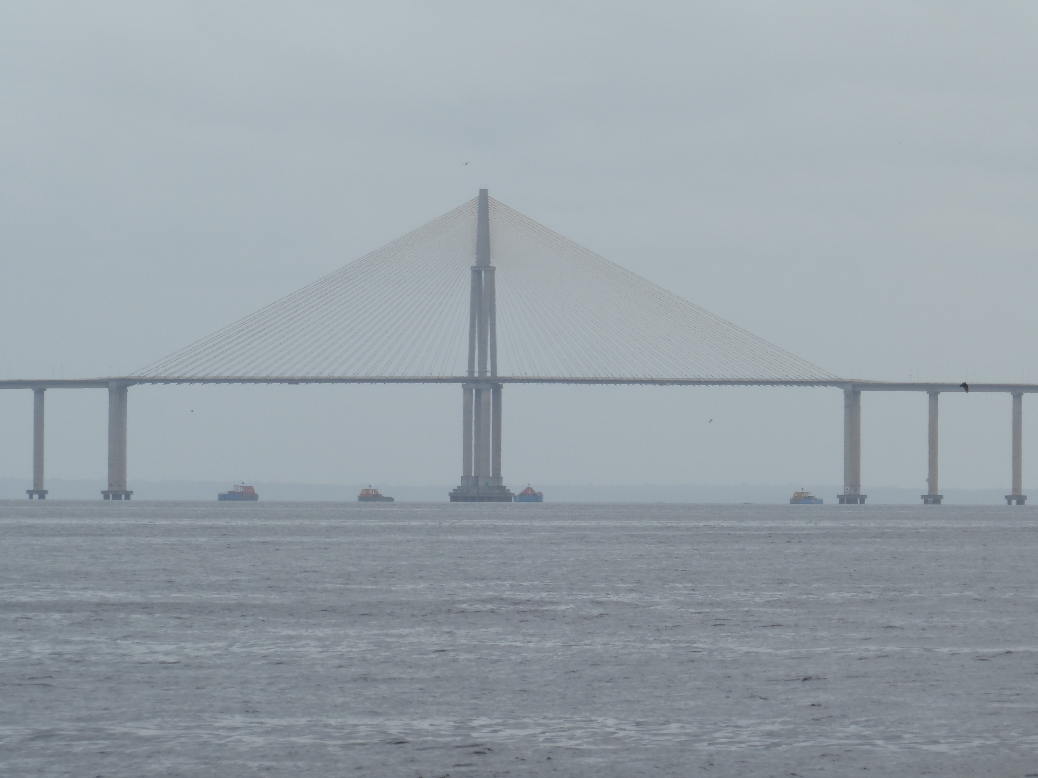 Above Manaus on the Rio Negro, however, there's the tremendous Manaus-Iranduba Bridge, or the Ponte do Rio Negro. It opened in 2011 with an