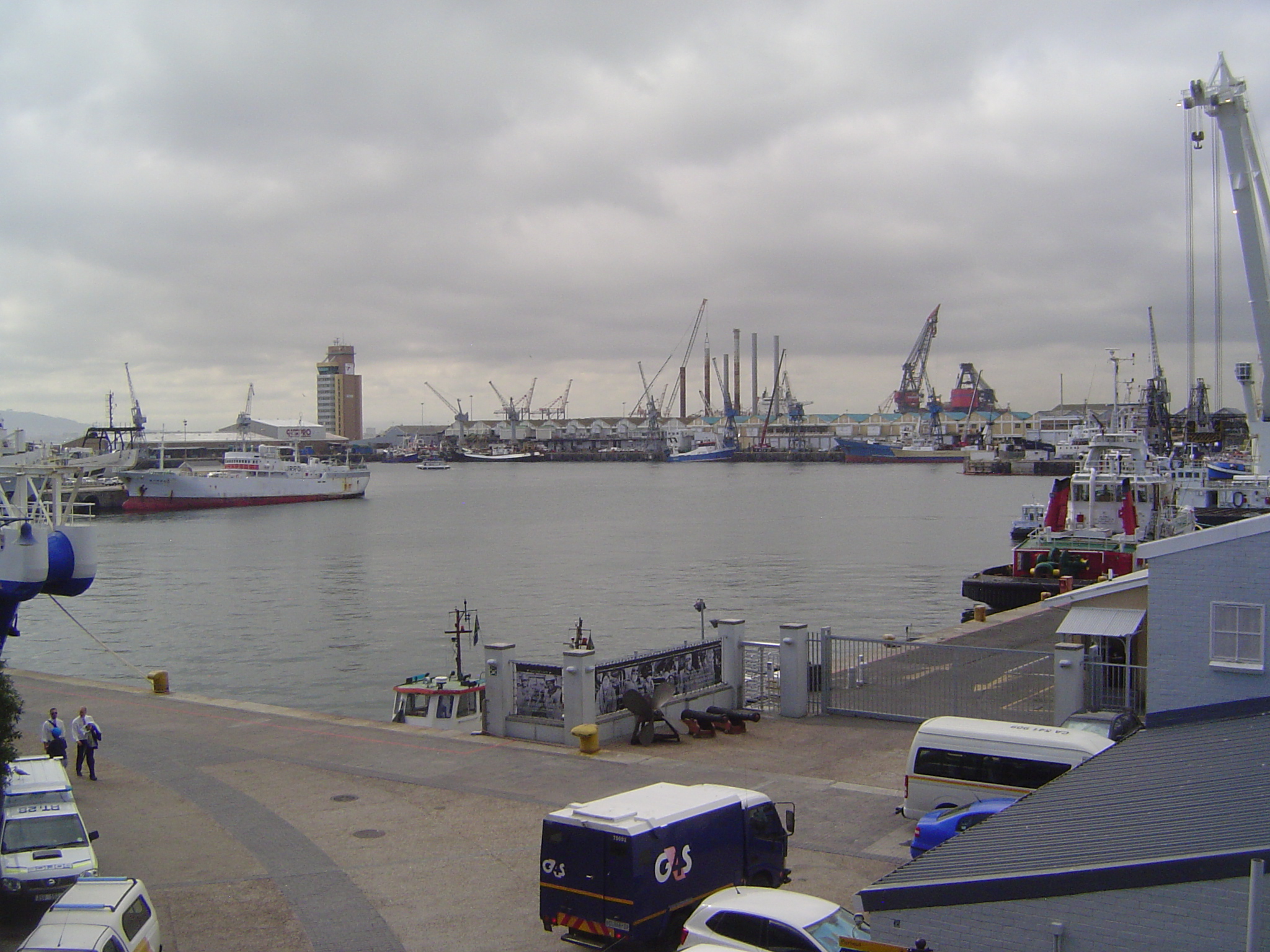 That's the Control Tower on the left. We're looking over the Victoria Dock, the largest and outermost of the three Victorian enclosures. Vic