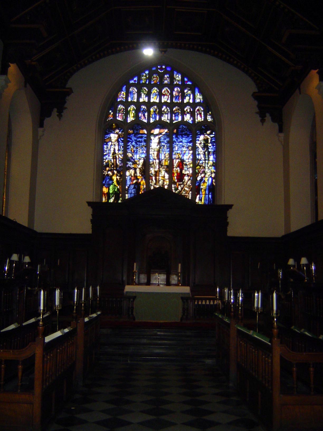 The seats are from 1632, the year of the chapel's consecration.