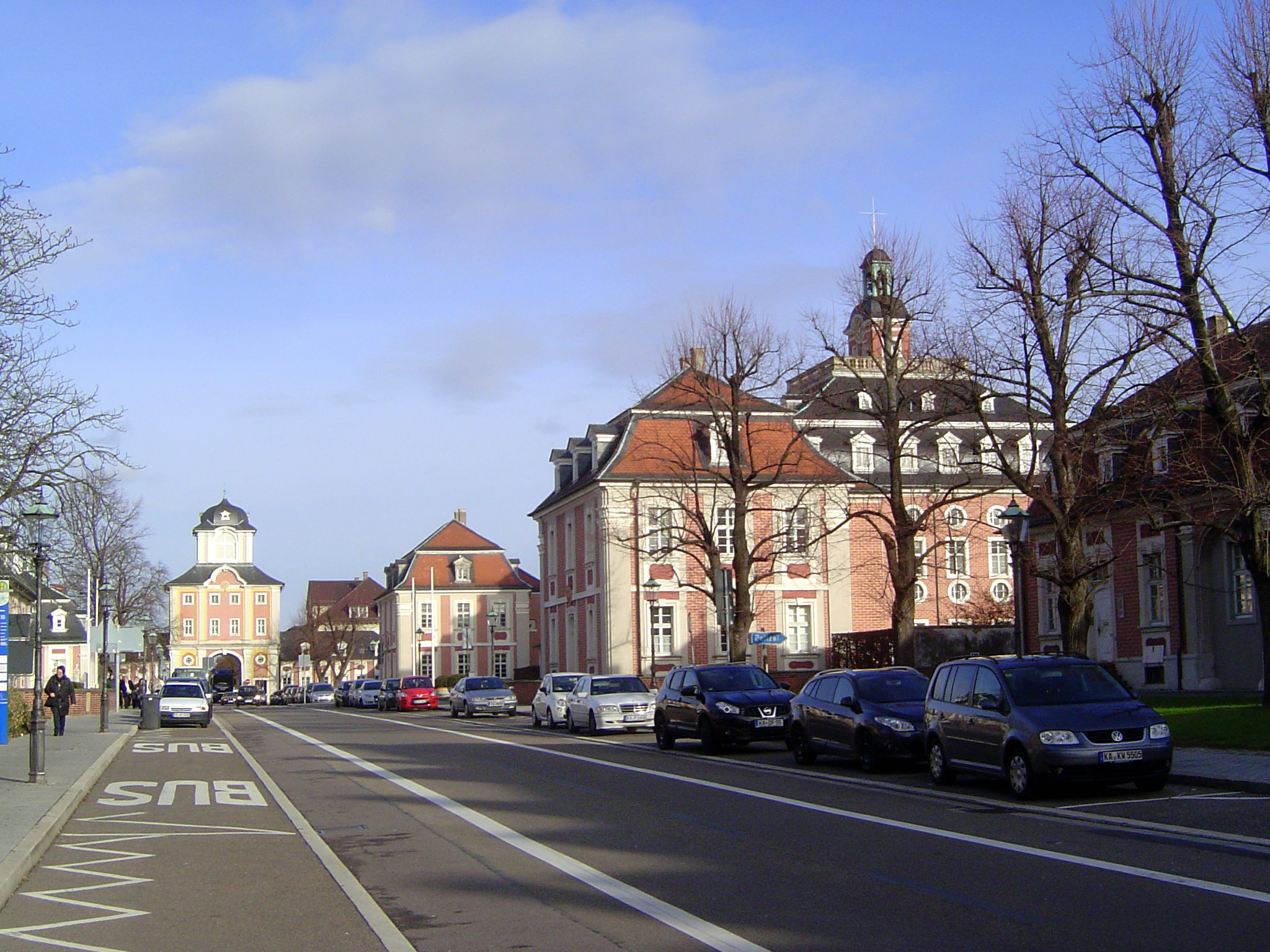 We can do better a few blocks away. We're in Bruchsal, by the way, where the bishop of Speyer moved his palace after the French army burned