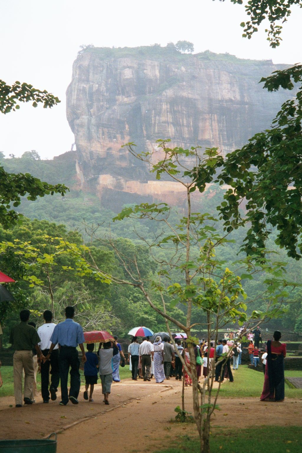 And the tower itself, the Lion Rock, approached by thousands of Sinhalese on holiday. Rain was threatening...