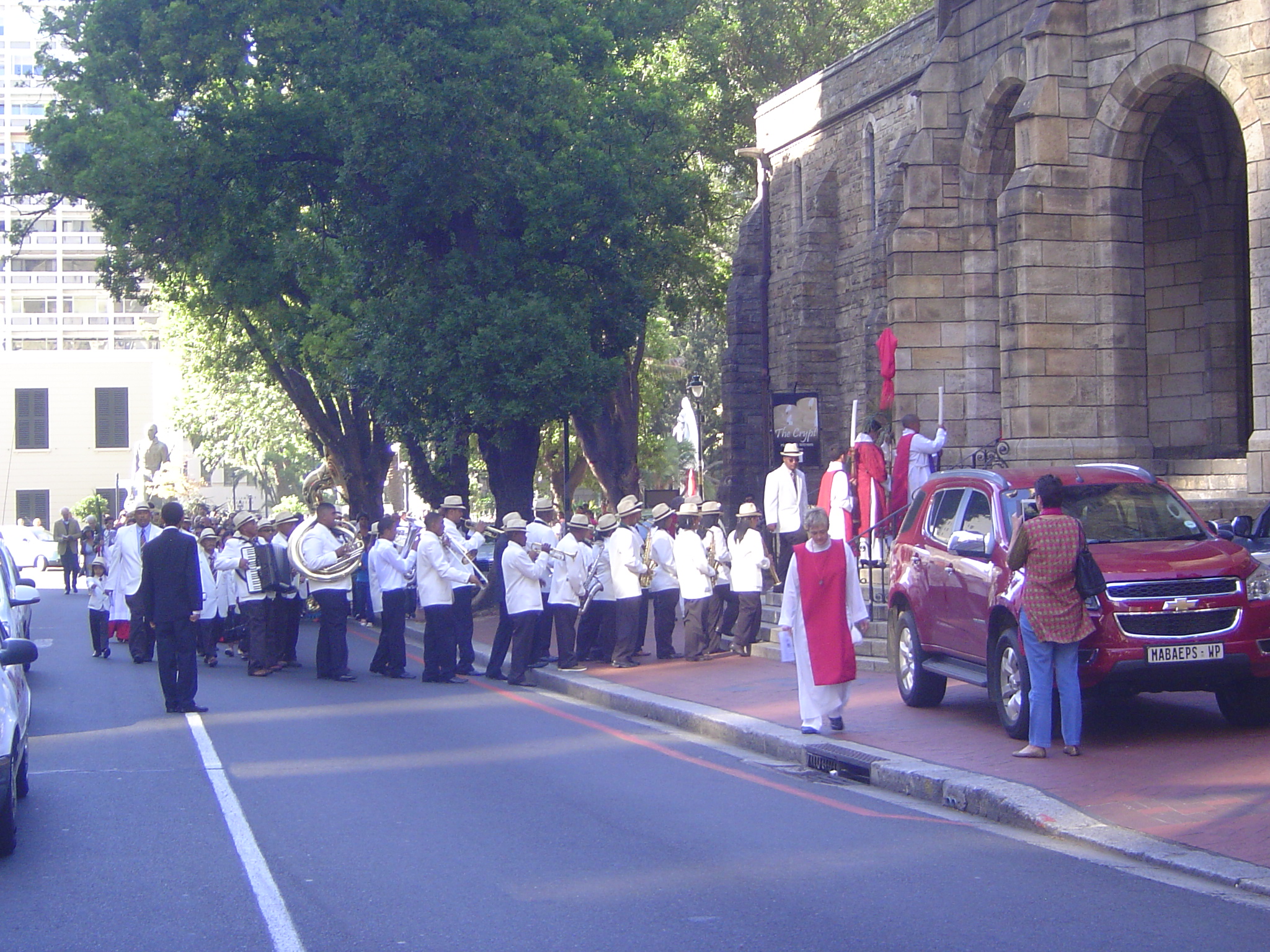 Of course there's an Anglican church. A cathedral, in fact, with a band arriving for Easter.