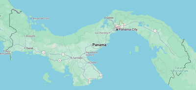 The Atlantic end of the Panama Canal, at Colón, is west of the Pacific end, at Panama City.  What?  That's impossible!  Fortunately, Vasco N