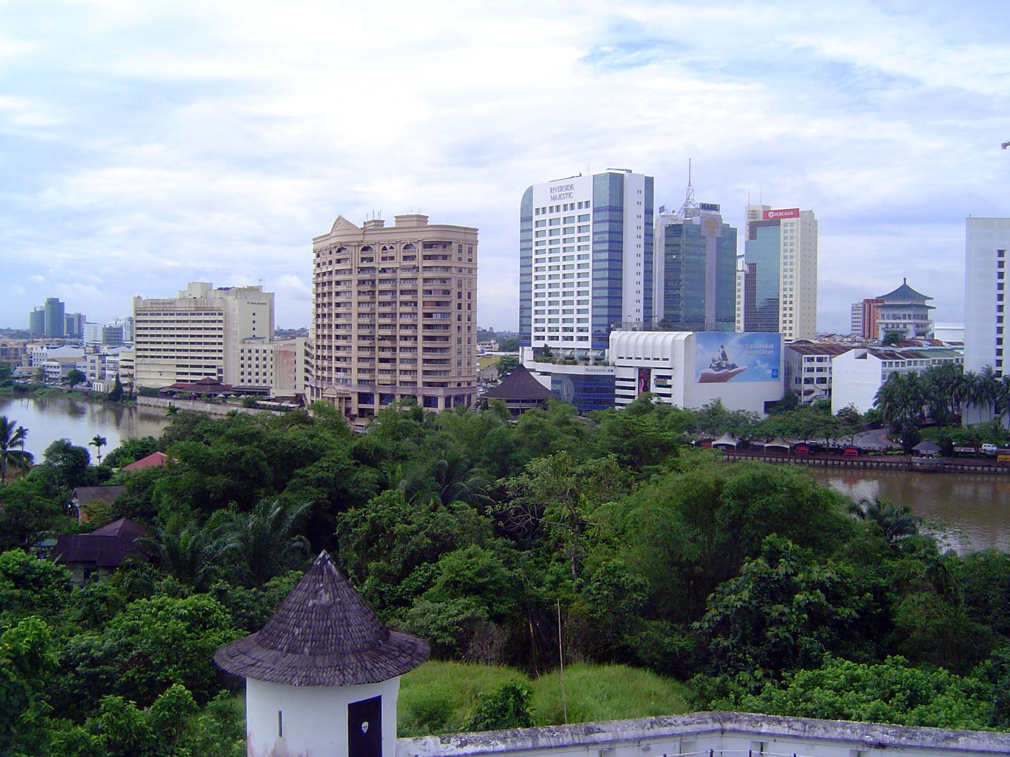 Hotels dominate the skyline.