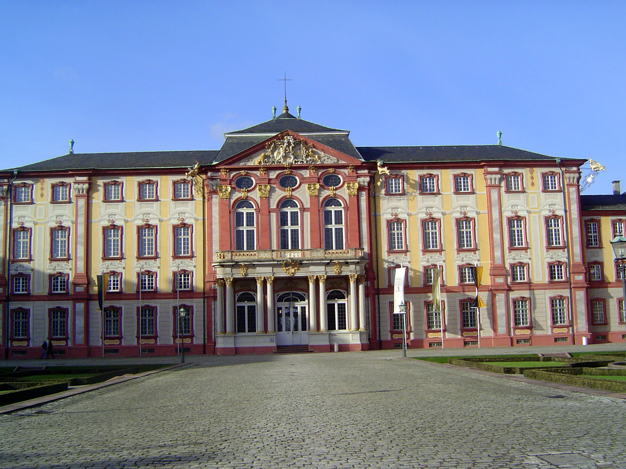 You're not too impressed by Schloss Bruchsal? Take it easy. We're not here for the exterior, though the pediment hints at what lies within.