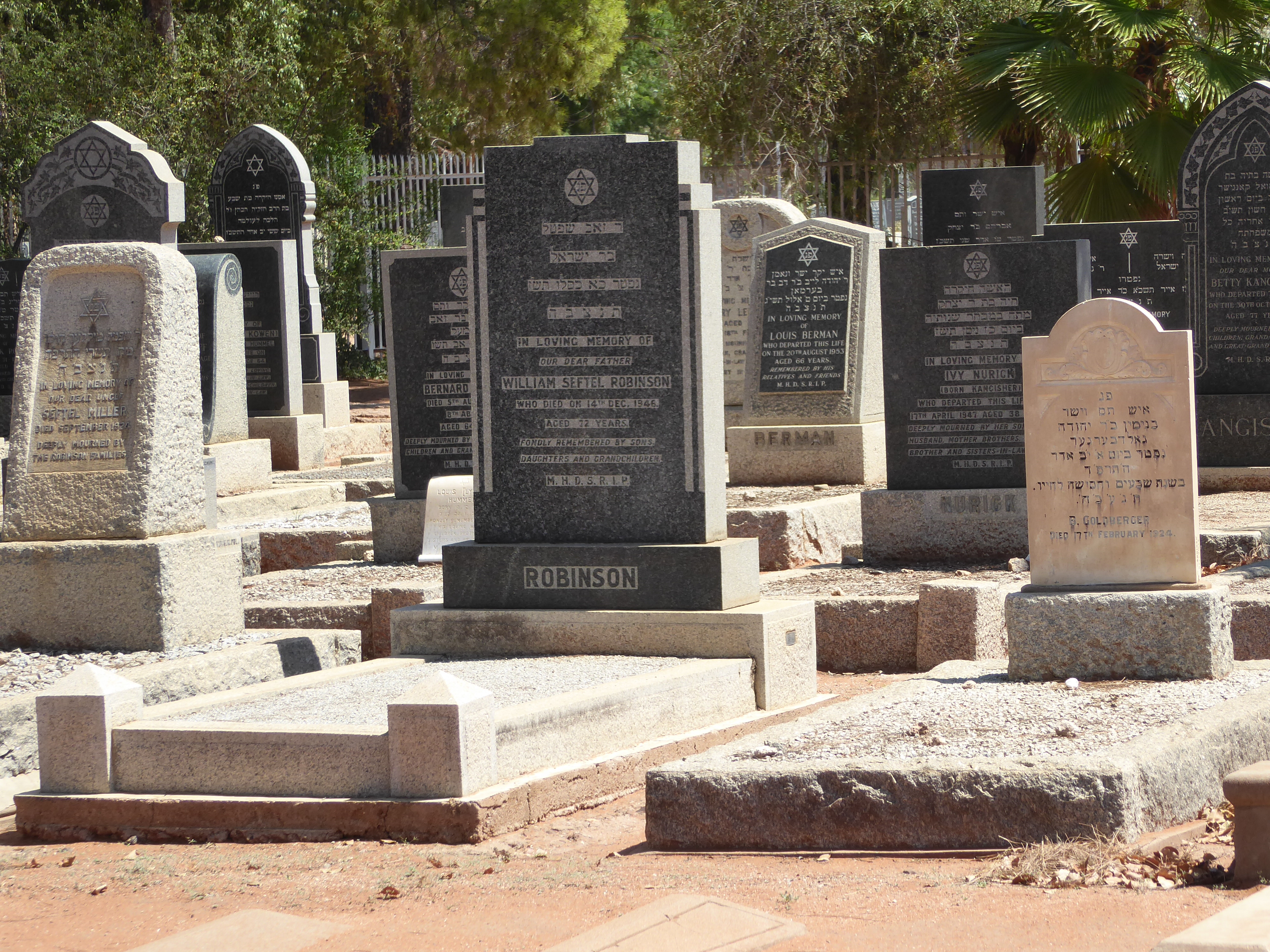 Another sidenote: there is a Jewish section here as in cemeteries across Africa. The diaspora was a lot wider than New York and Montreal and