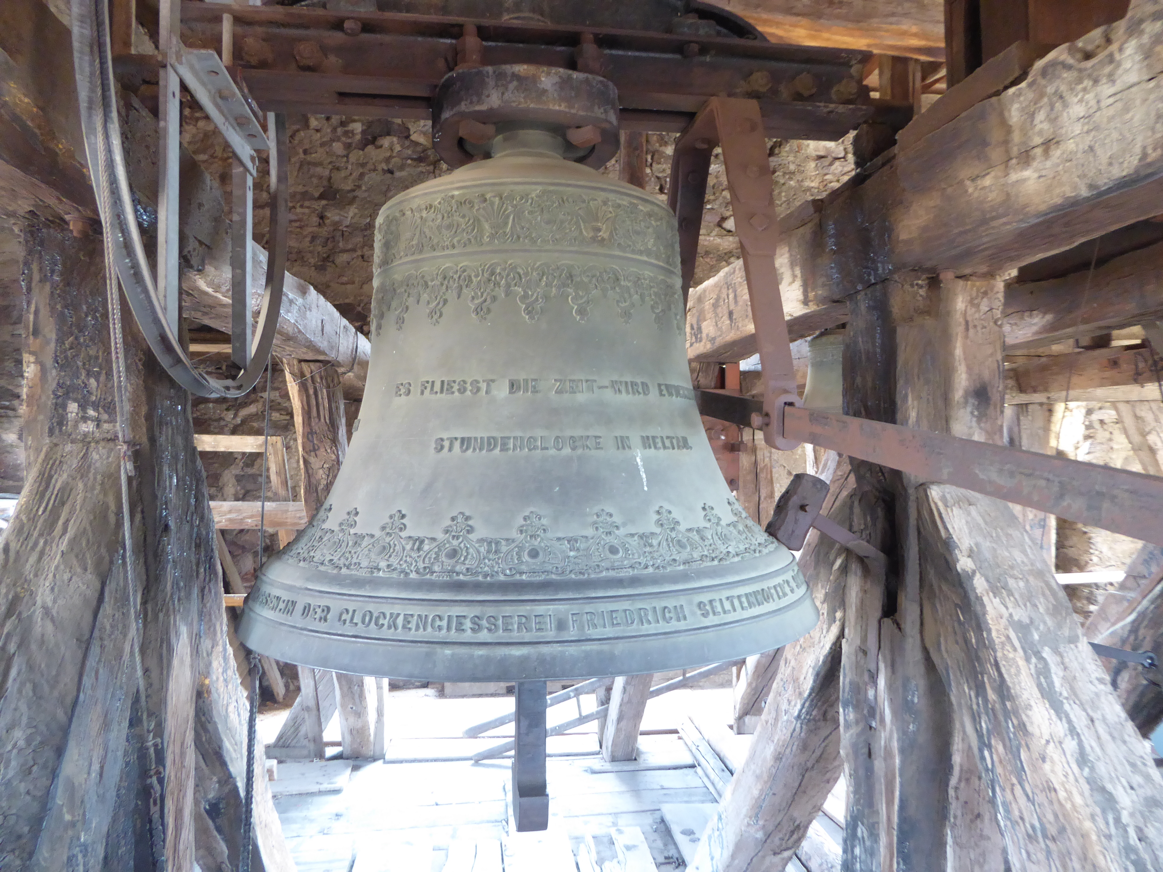 The bell came about 400 miles from the Seltenhofer foundry at Odenburg, in Hungary just south of Vienna.
