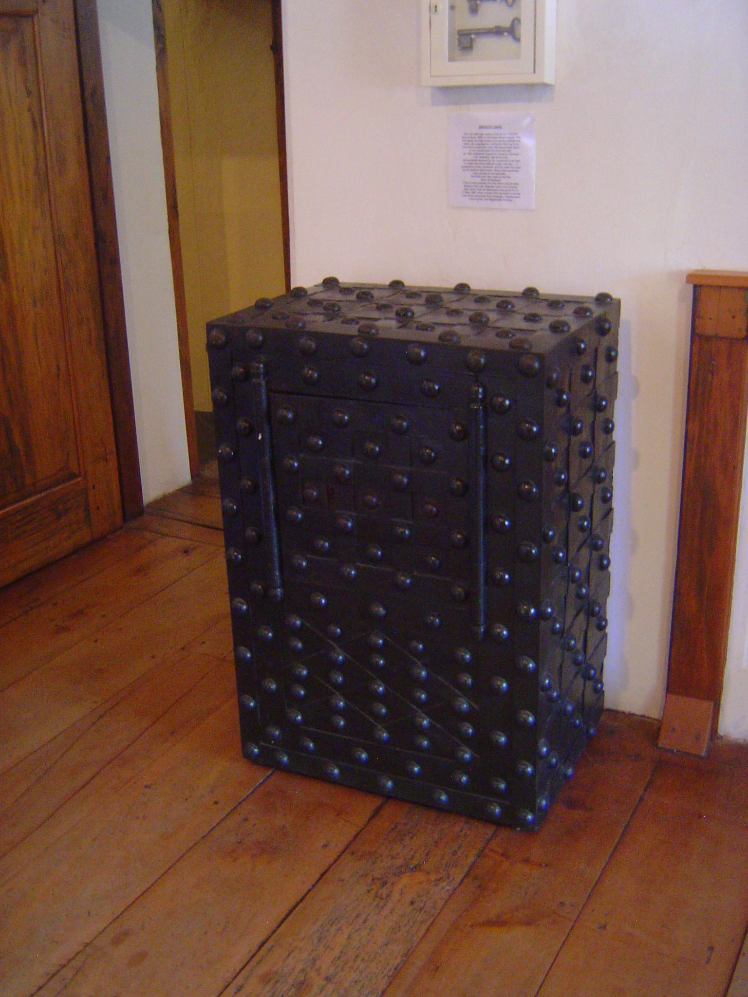 A safe, though I'm more taken by the floorboards.