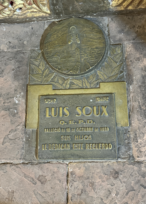 The chapel contains the graves of several family members of the hacienda owners.  Remember Luis Soux?  The builder of the suspension bridge?