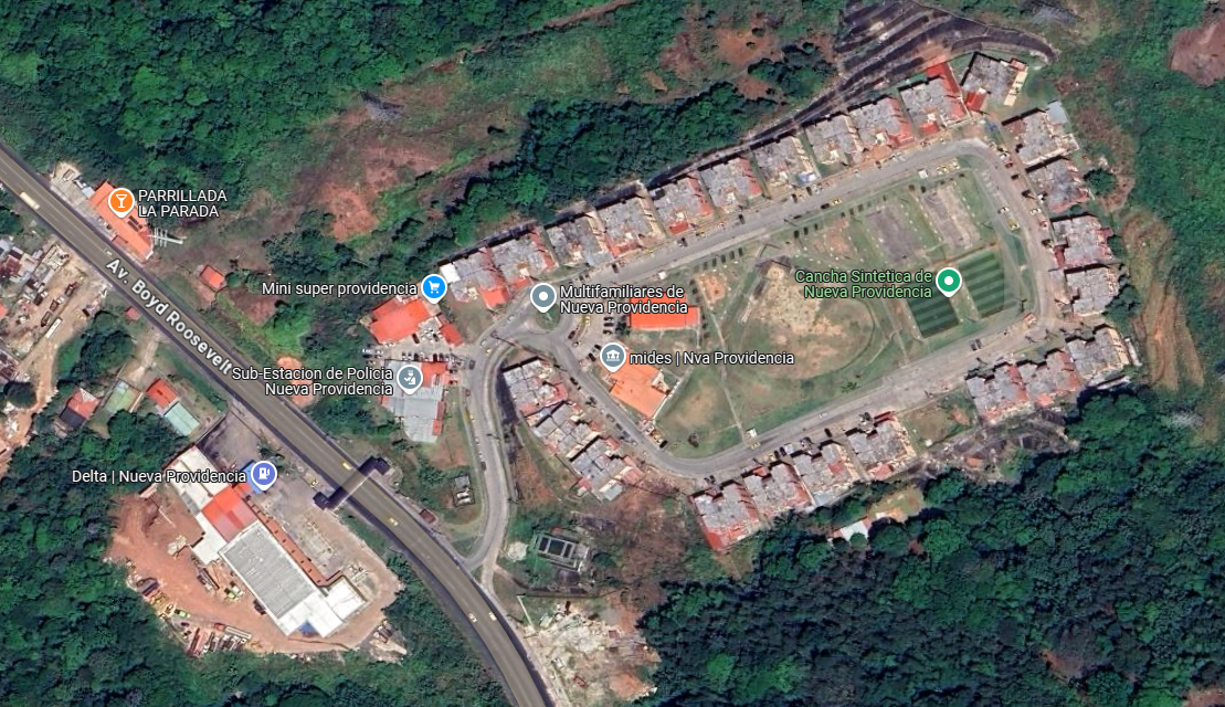 One solution is to give up, move out of town, and start over.  Here, 10 miles outside Colón, is Nueva Providencia. The highway, "Boyd Roosev