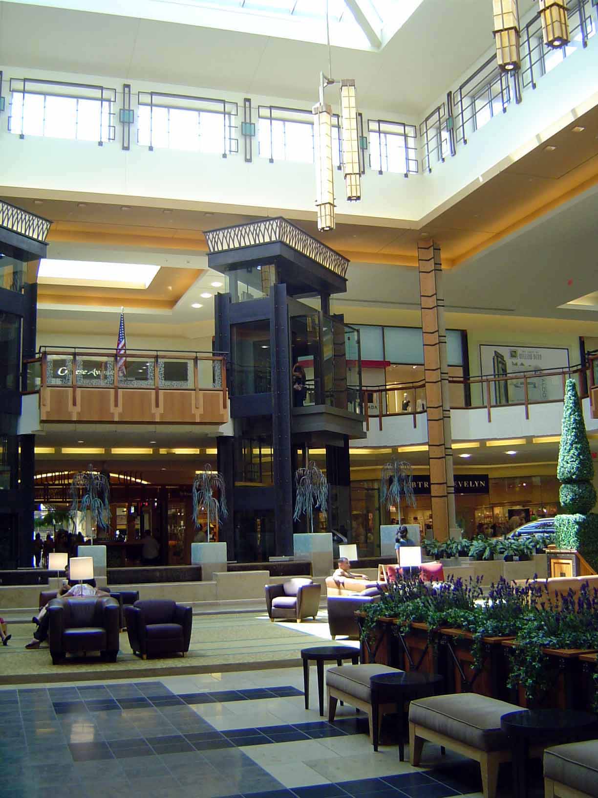 A handsome mall, deathly quiet. The American consumer, especially at the high end, has moved on, wants something different, wants what is ca