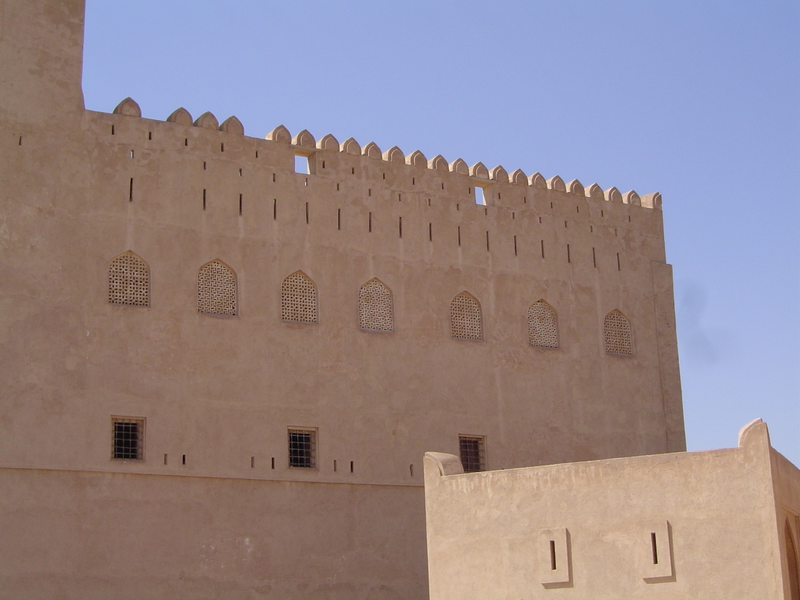 One block has latticework shading clerestory windows.