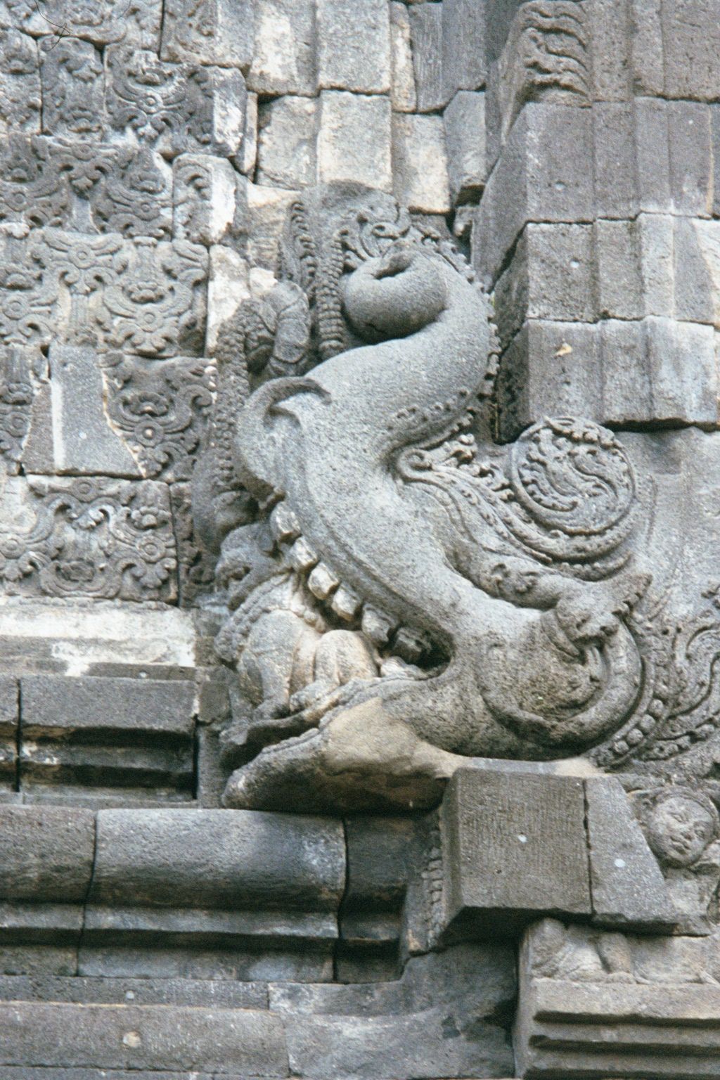 The temple is bordered by makaras with especially fine trunks.