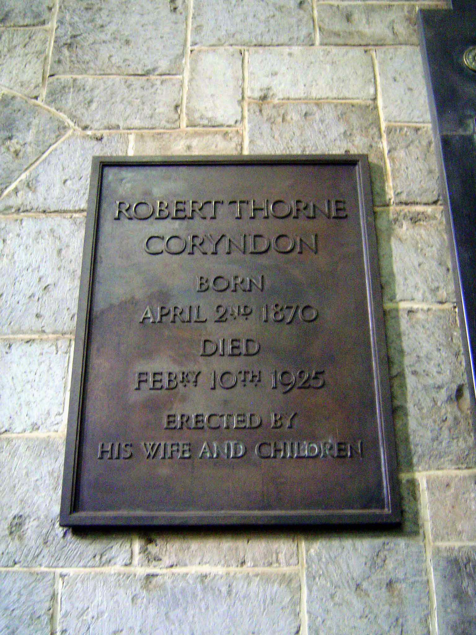 There are plenty of epitaphs, including one for Governor Coryndon. Acute pancreatitis.