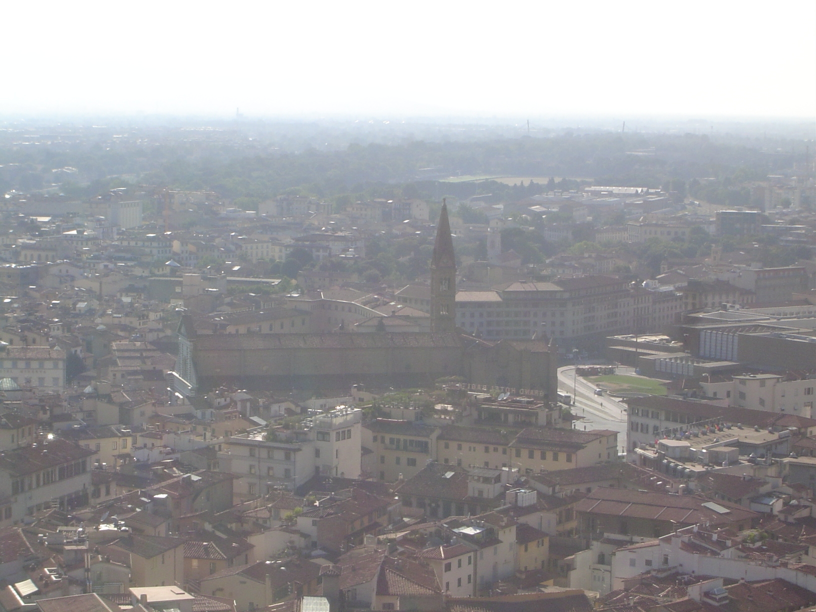 Looking west from the duomo: the huge church of Santa Maria Novella.