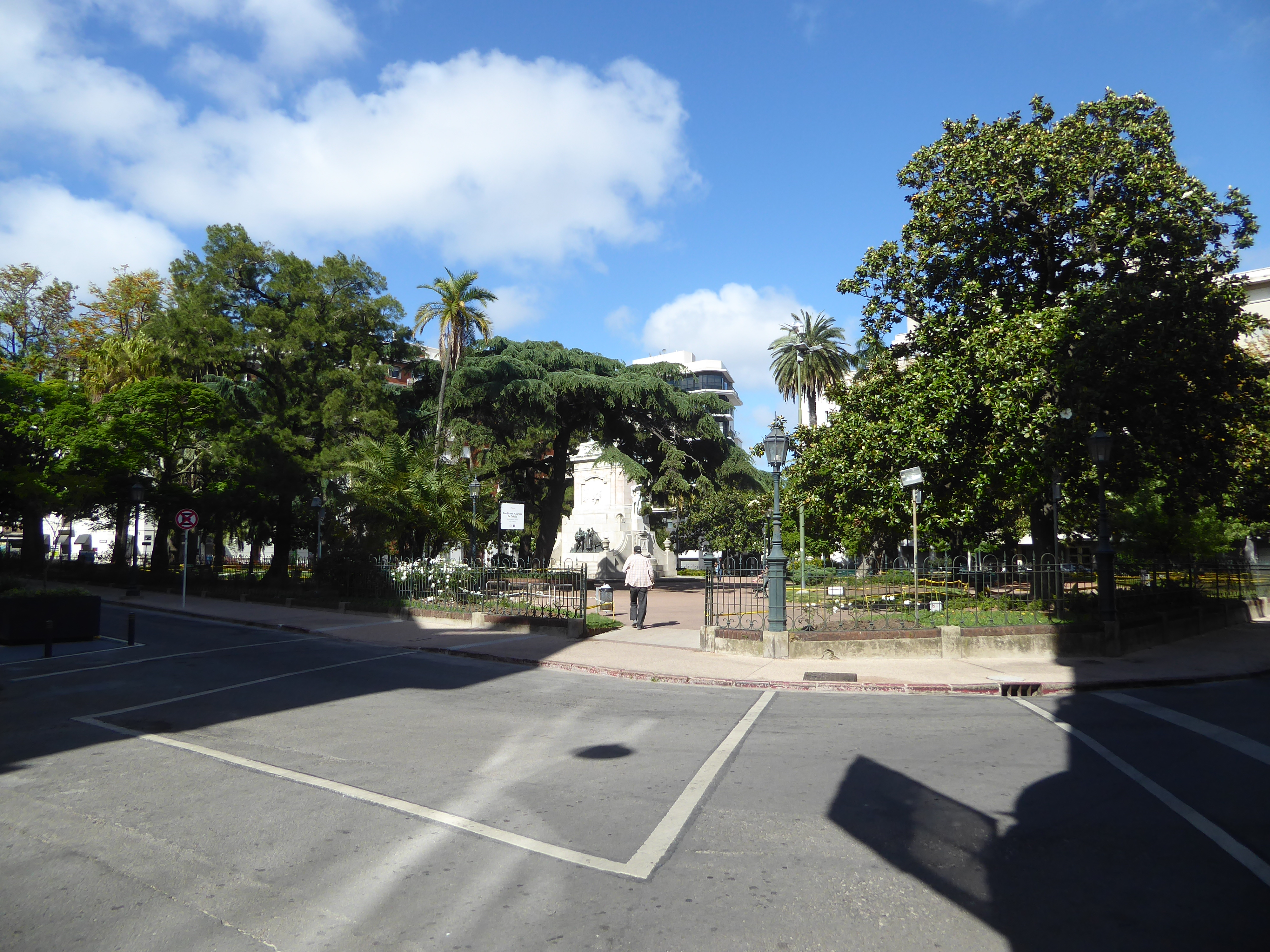 We've landed at the Plaza Zabala, site of the fort built in the 1720s on the order of Governor Bruno Mauricio de Zabala. Based in Buenos Air