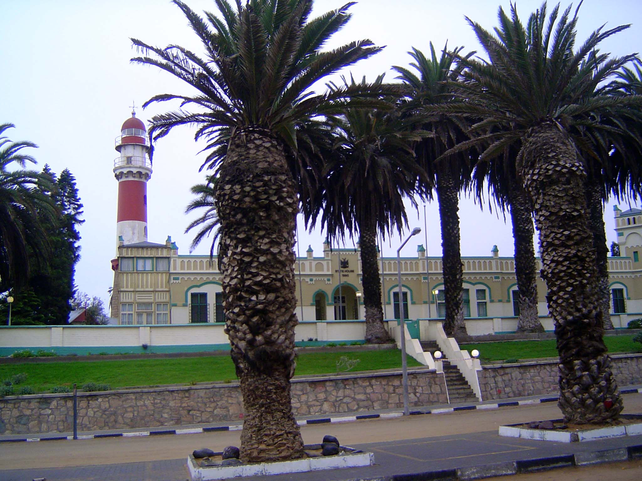 The Swakopmund Lighthouse was built in 1903 but raised in 1910 to a height of 35 meters, with a reach of 35 miles.