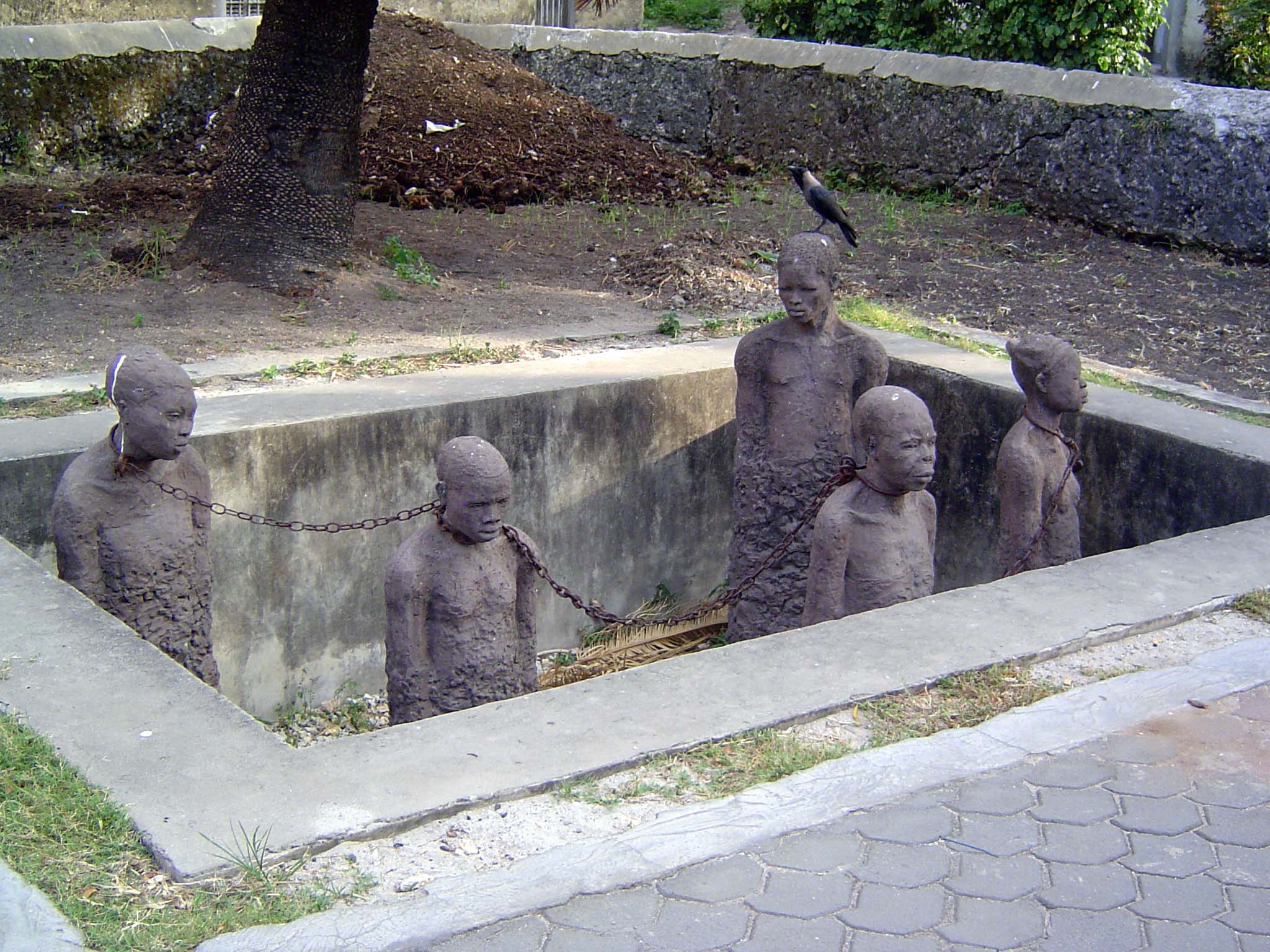 The trading economy of Zanzibar was once heavily dependent on the export of slaves brought over from the mainland and penned here for sale a
