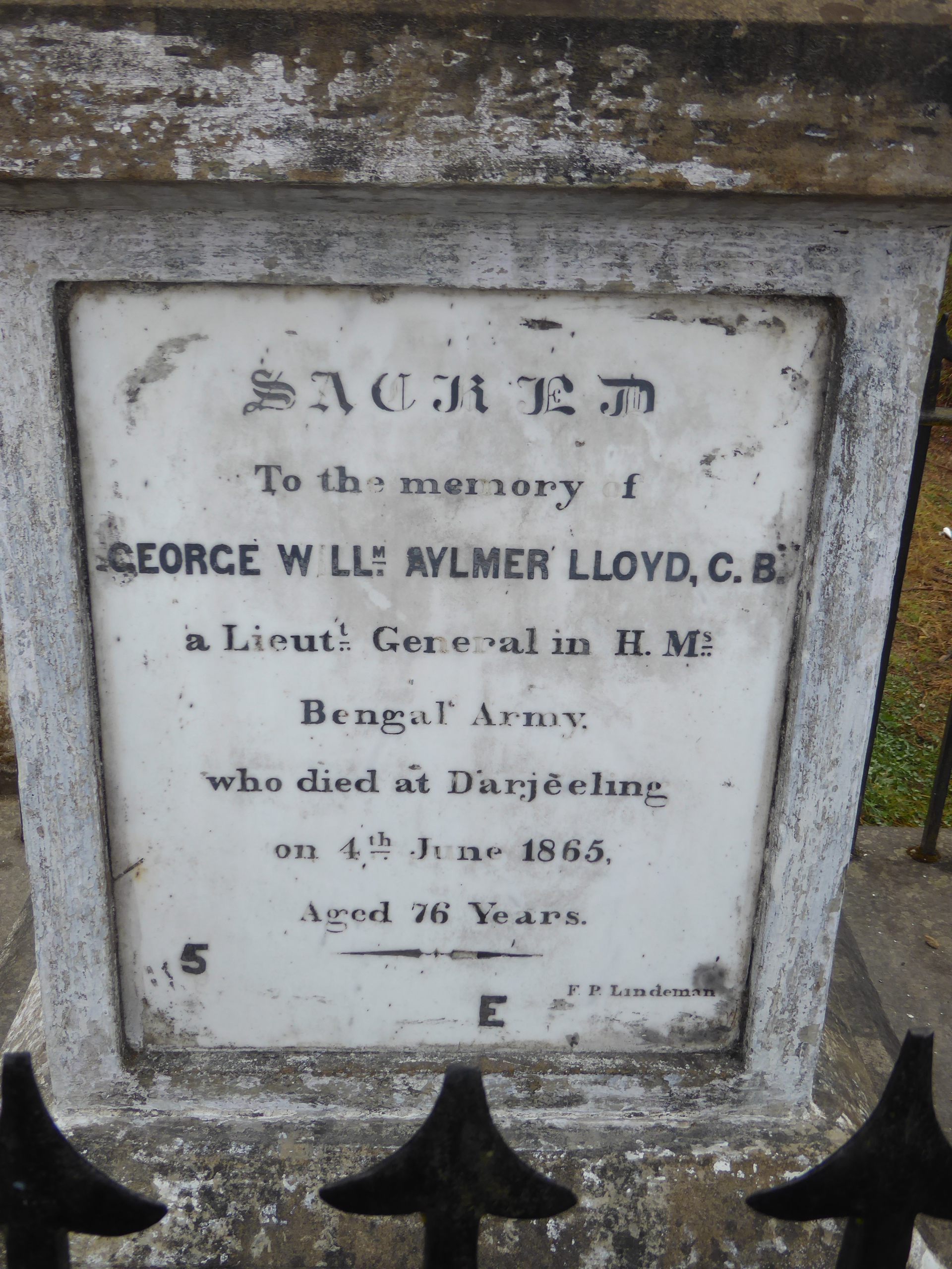 And here's old General Lloyd, not given a lot of attention these days, despite his importance in the history of Darjeeling.