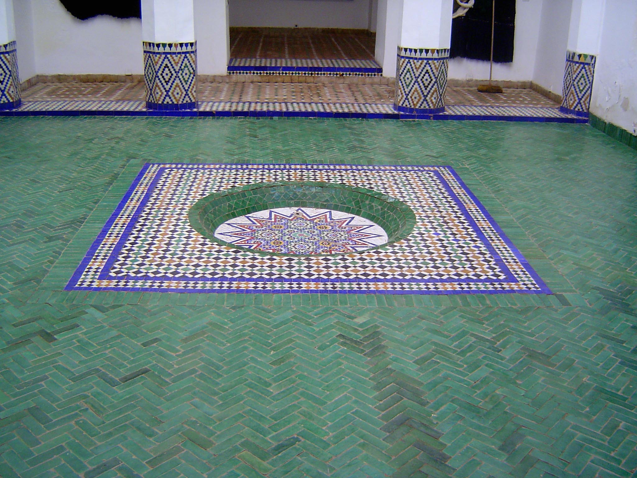 Floor of the courtyard.