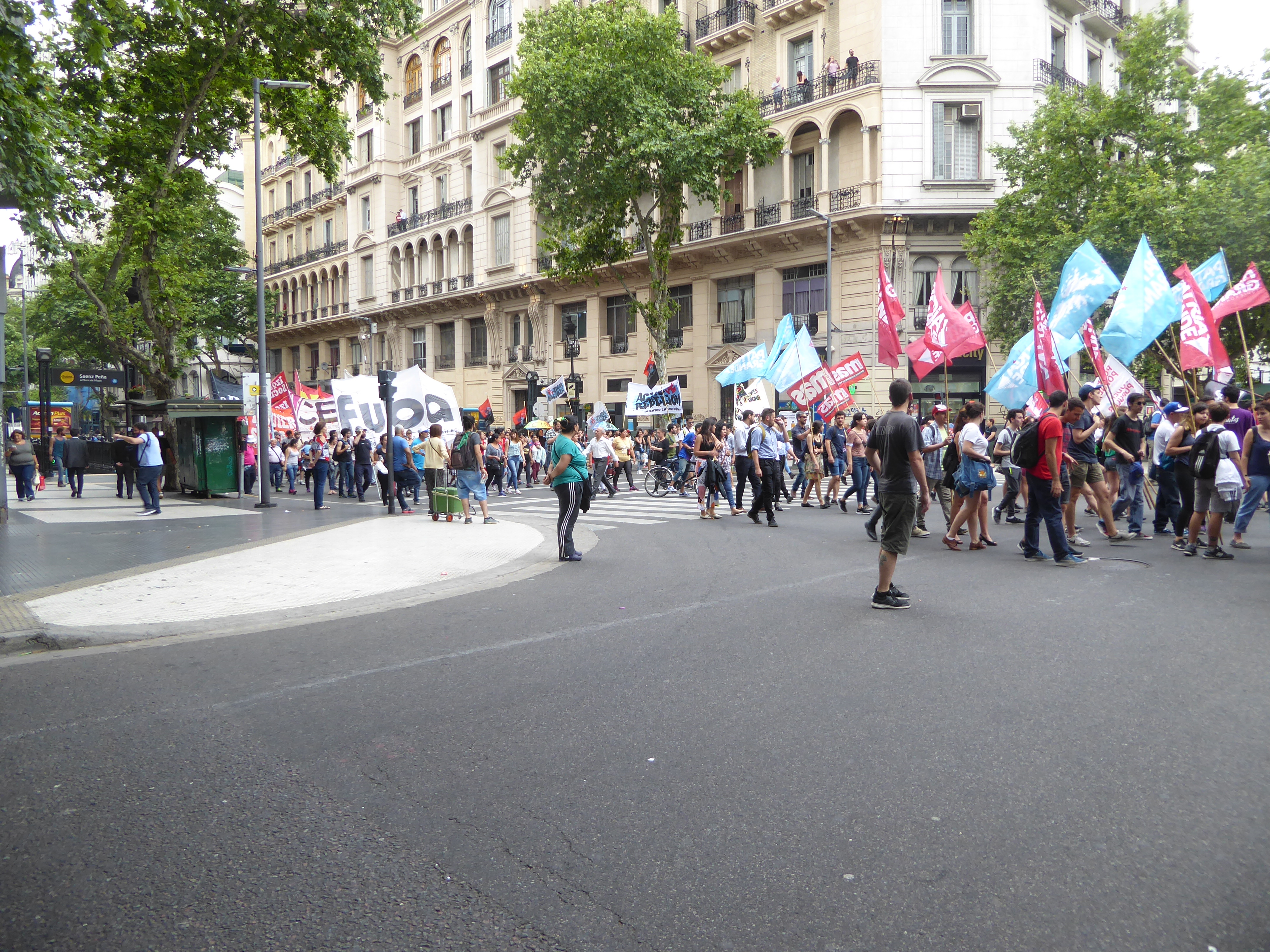 Getting people to join the march wasn't a problem.