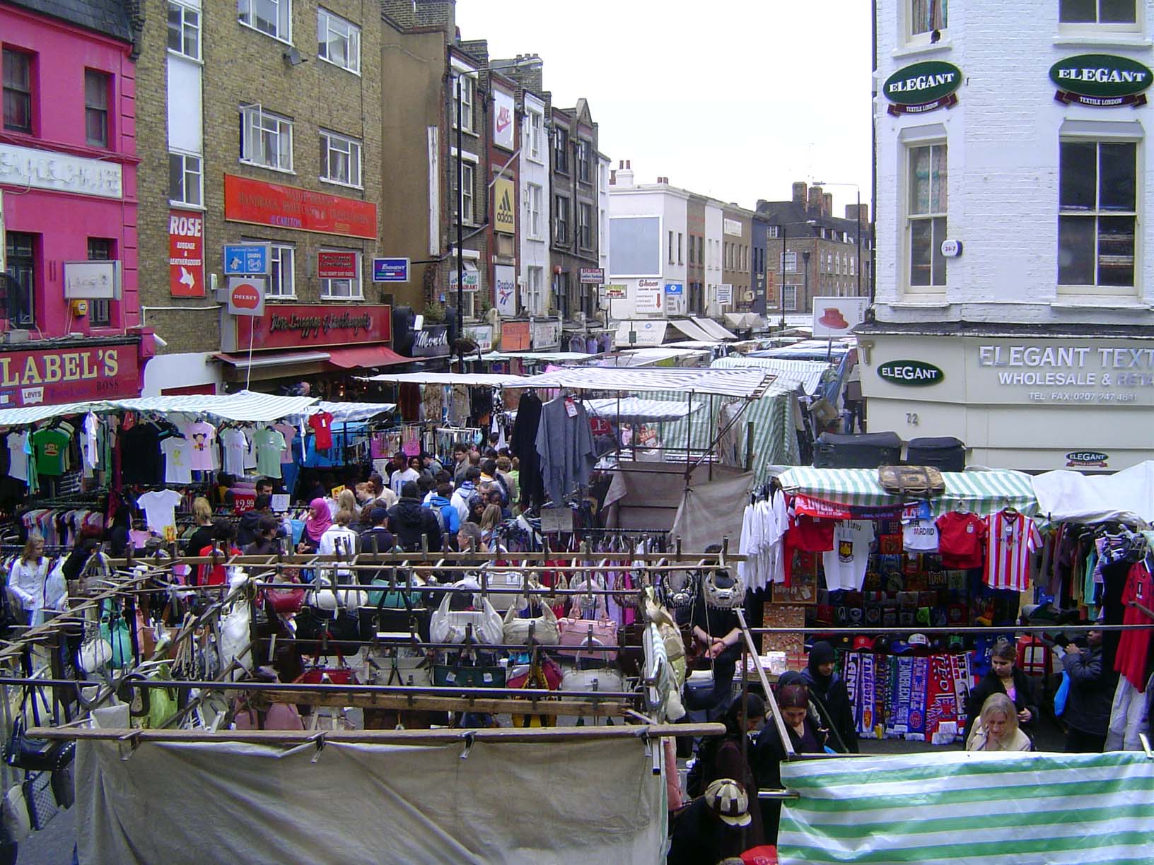 We begin Sunday morning at Petticoat Lane Market, where the constable on patrol advises that you hold your bag close.