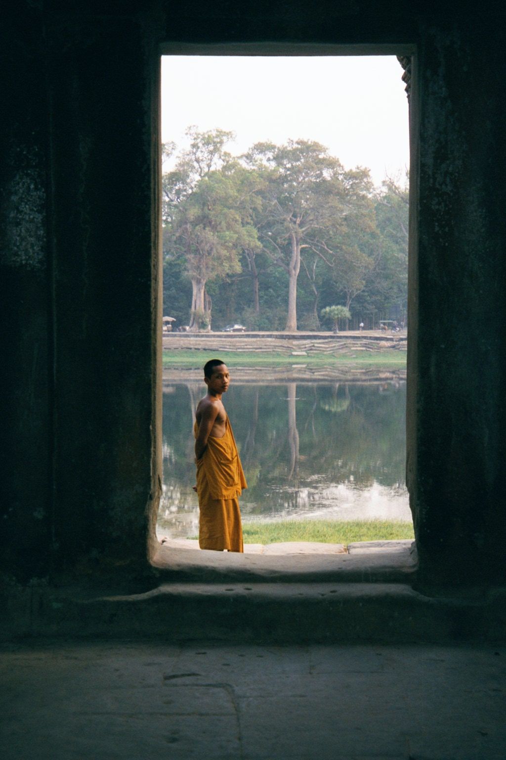 Through the entrance and looking back, toward the south.