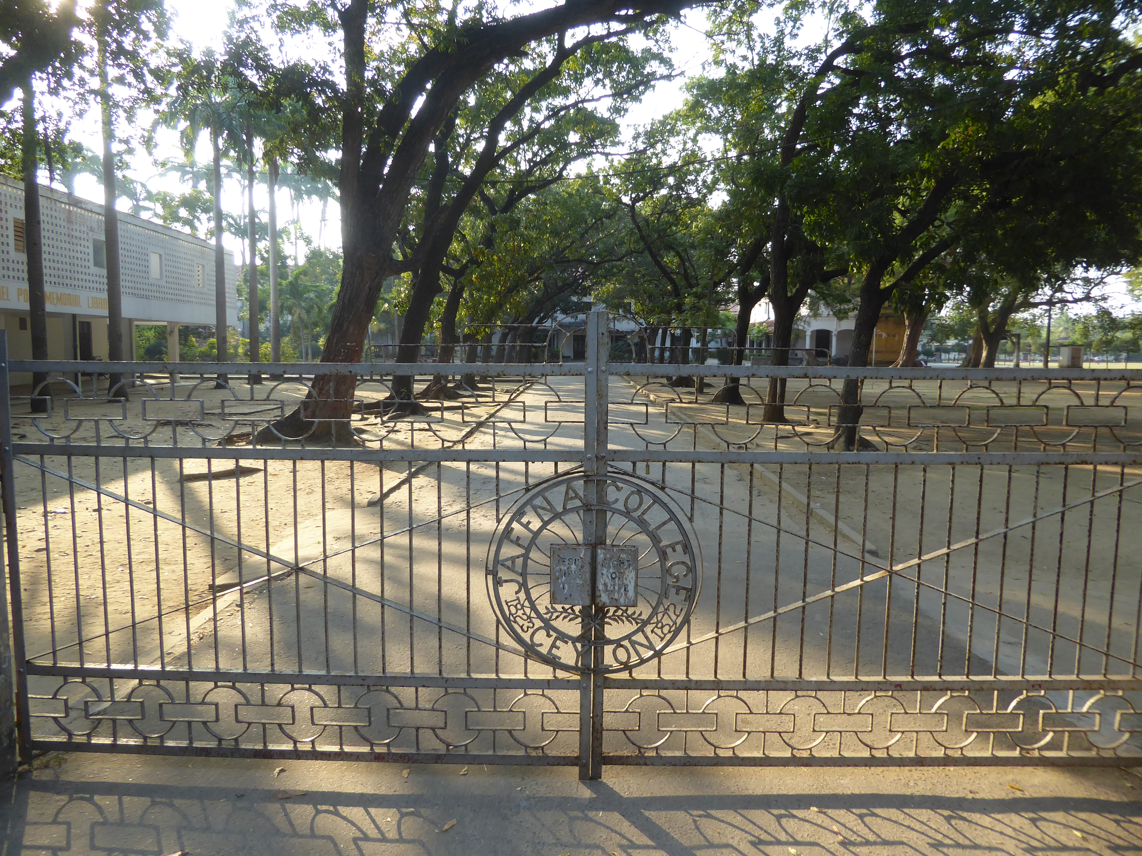 We've come six miles to the northwest and to the campus of Jaffna College, originally the Batticotta Seminary, established in 1824 by Americ
