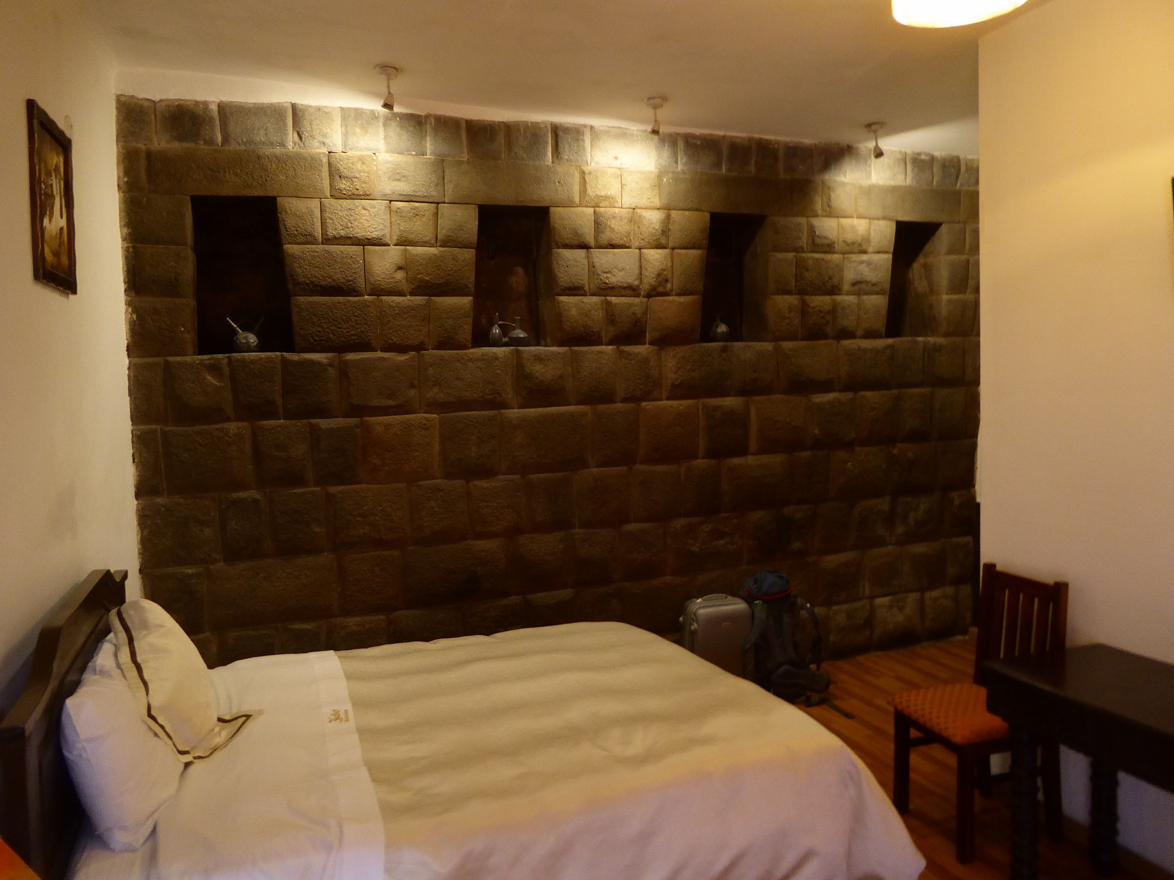 Try this one. No windows, but a genuine Inca wall.