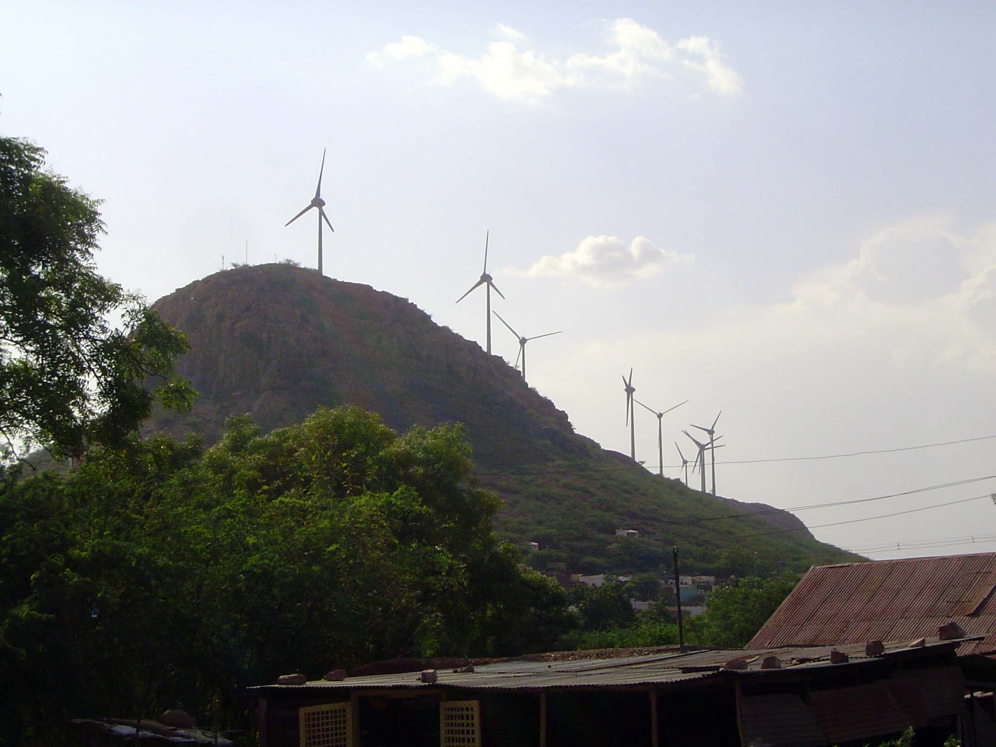 Speaking of electricity, here we are at Nargund, where the breeze atop a solitary mountain has been captured.