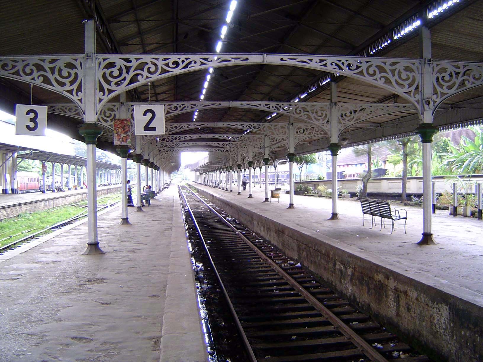 The Kandy station still sees a dozen trains daily.