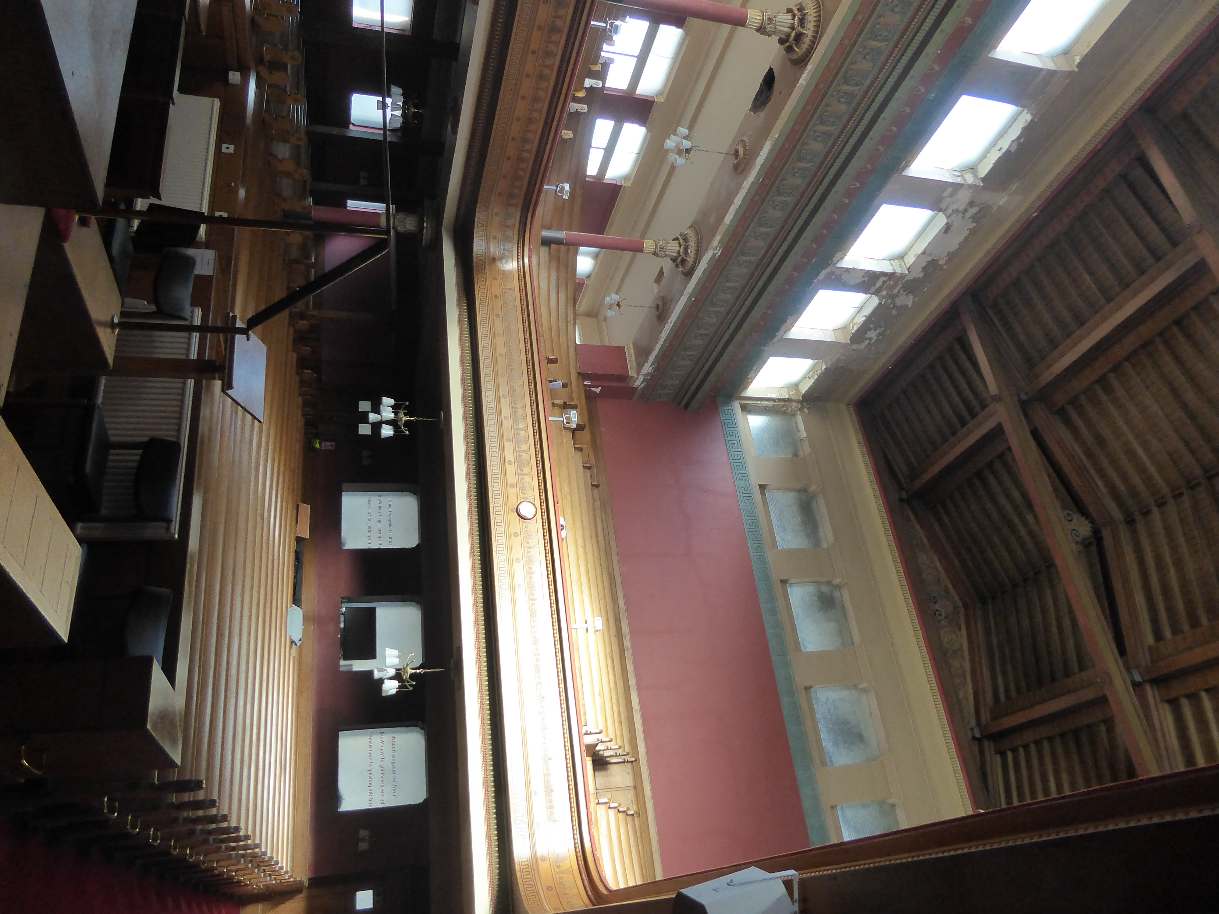 The interior is much higher than you'd expect, but that's because the floor is in the basement.