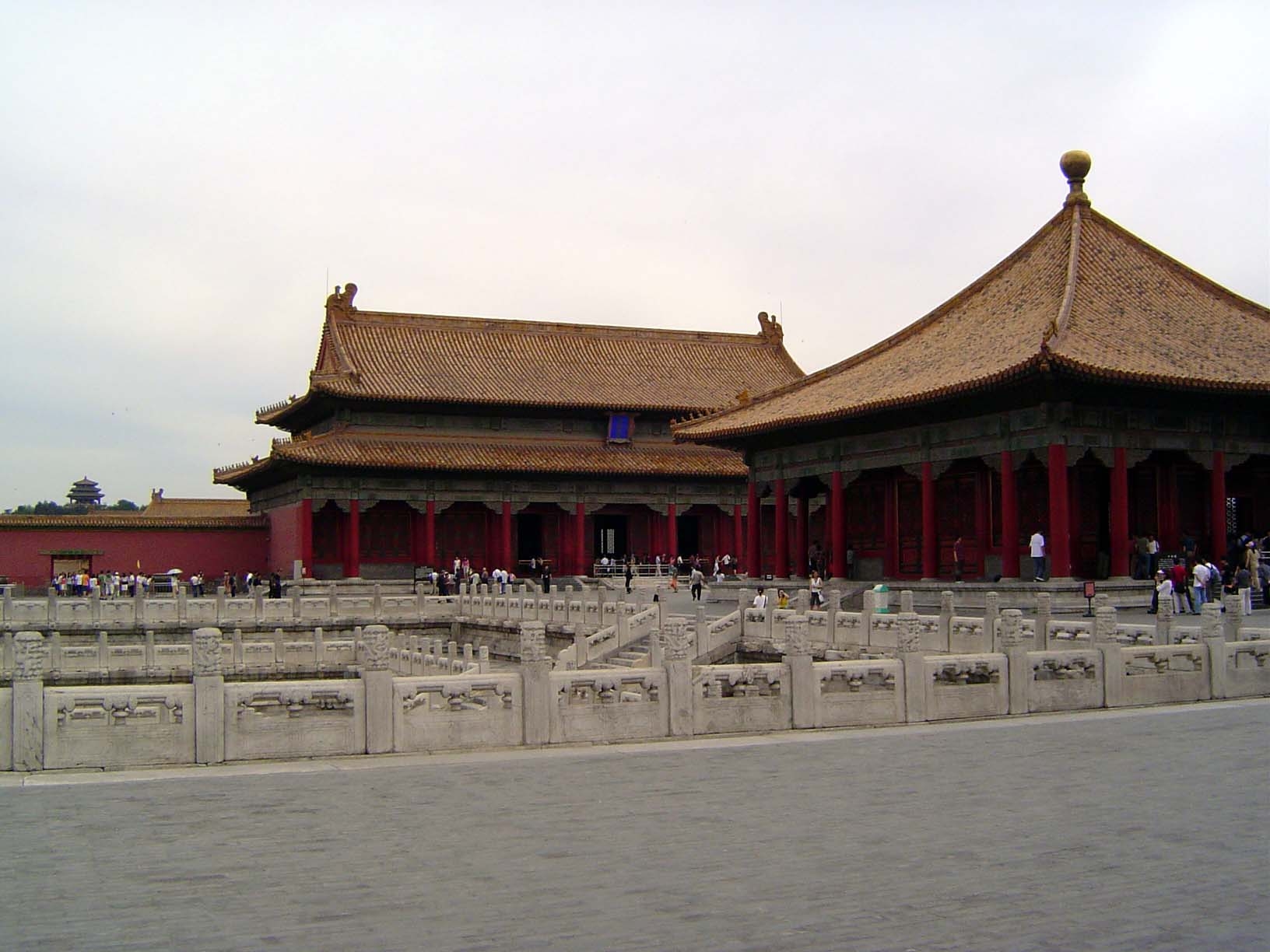 The last of the three audience halls is the Hall of Preserving Harmony Baohedian. It lies at the center of the Forbidden City and was the ch